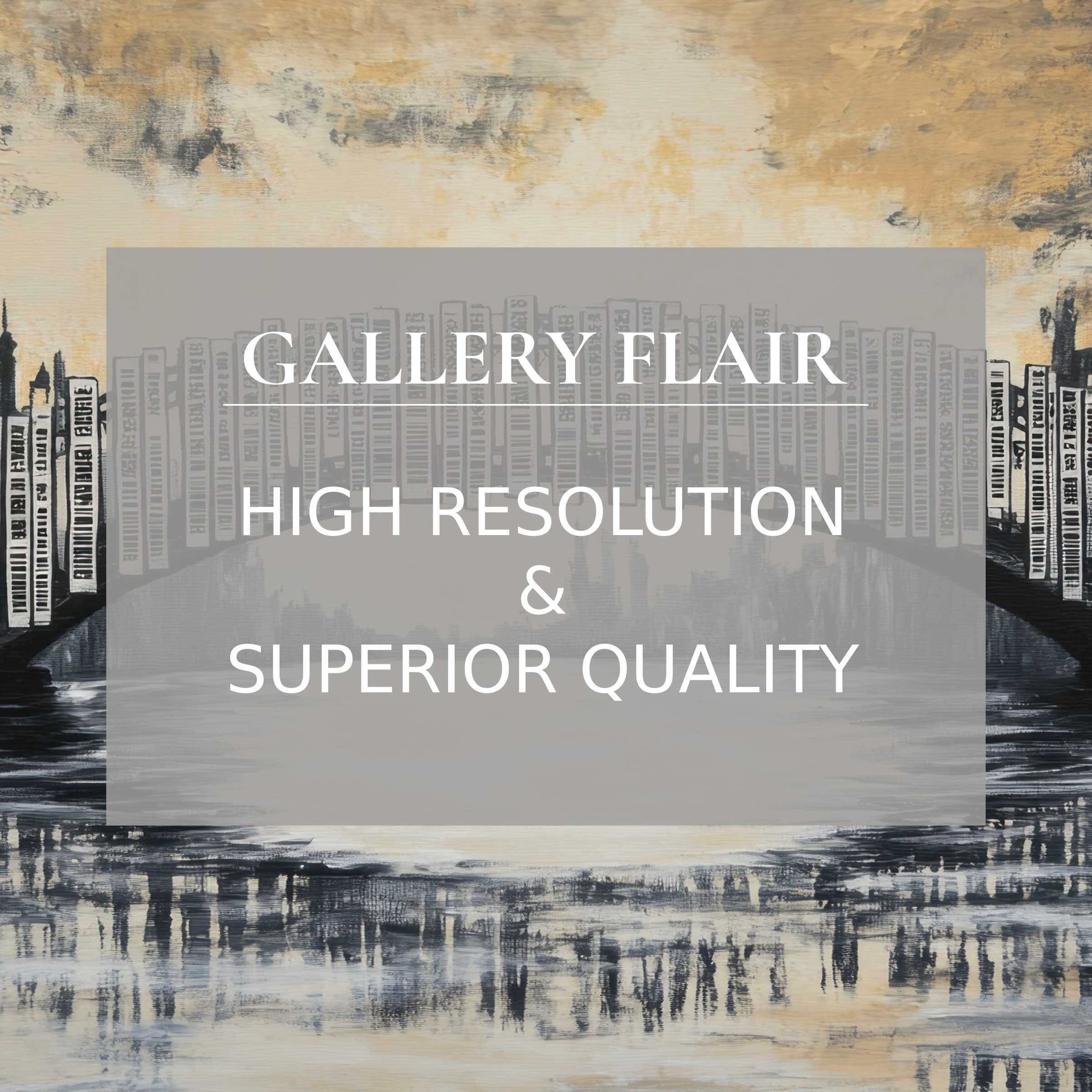 Urban street art printable art with moody sepia tones and reflective water details, enhancing modern interiors with bold, sophisticated ambiance
