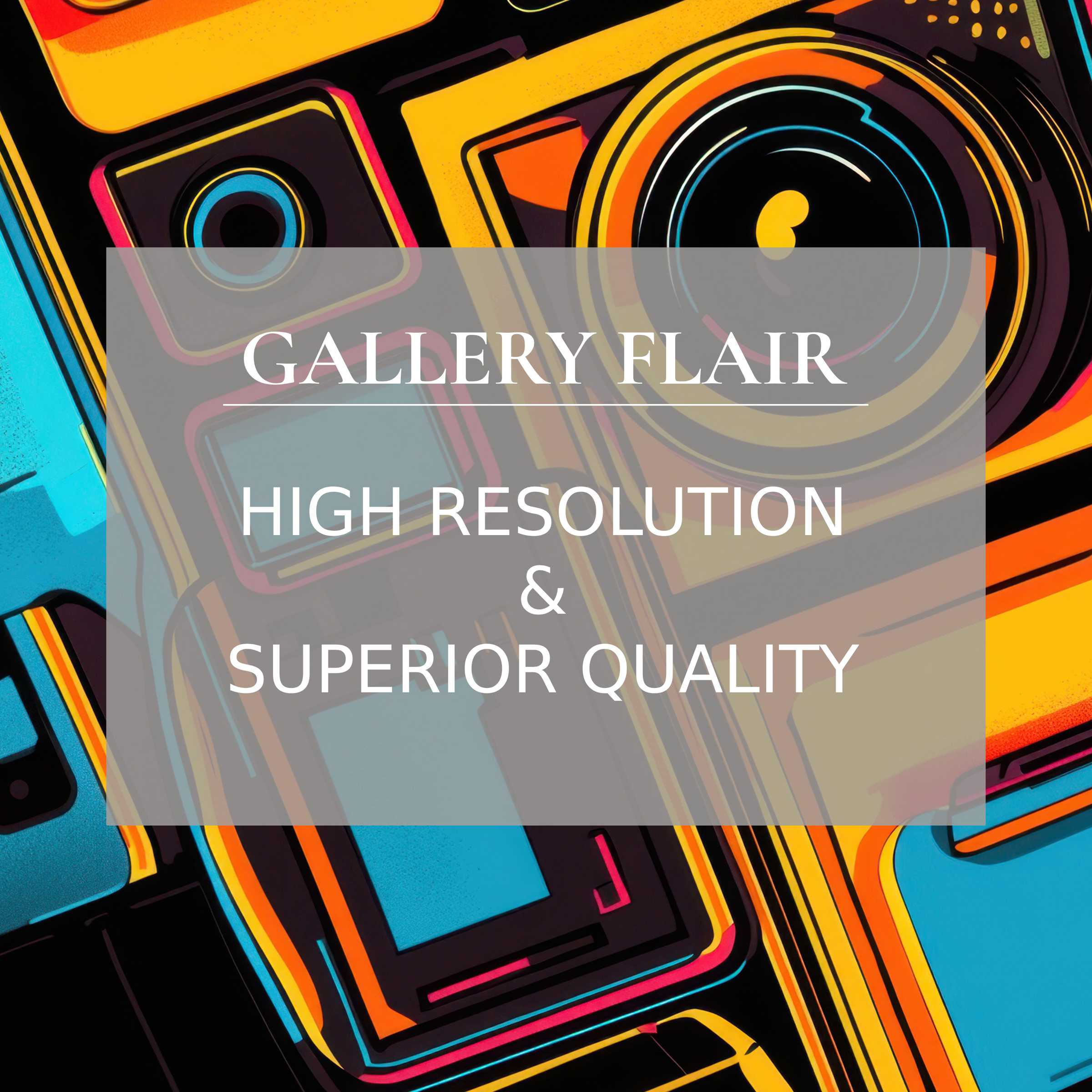 Elegant pop art Frame TV picture with vibrant colors, sharp lines, and exceptional resolution for refined home decor