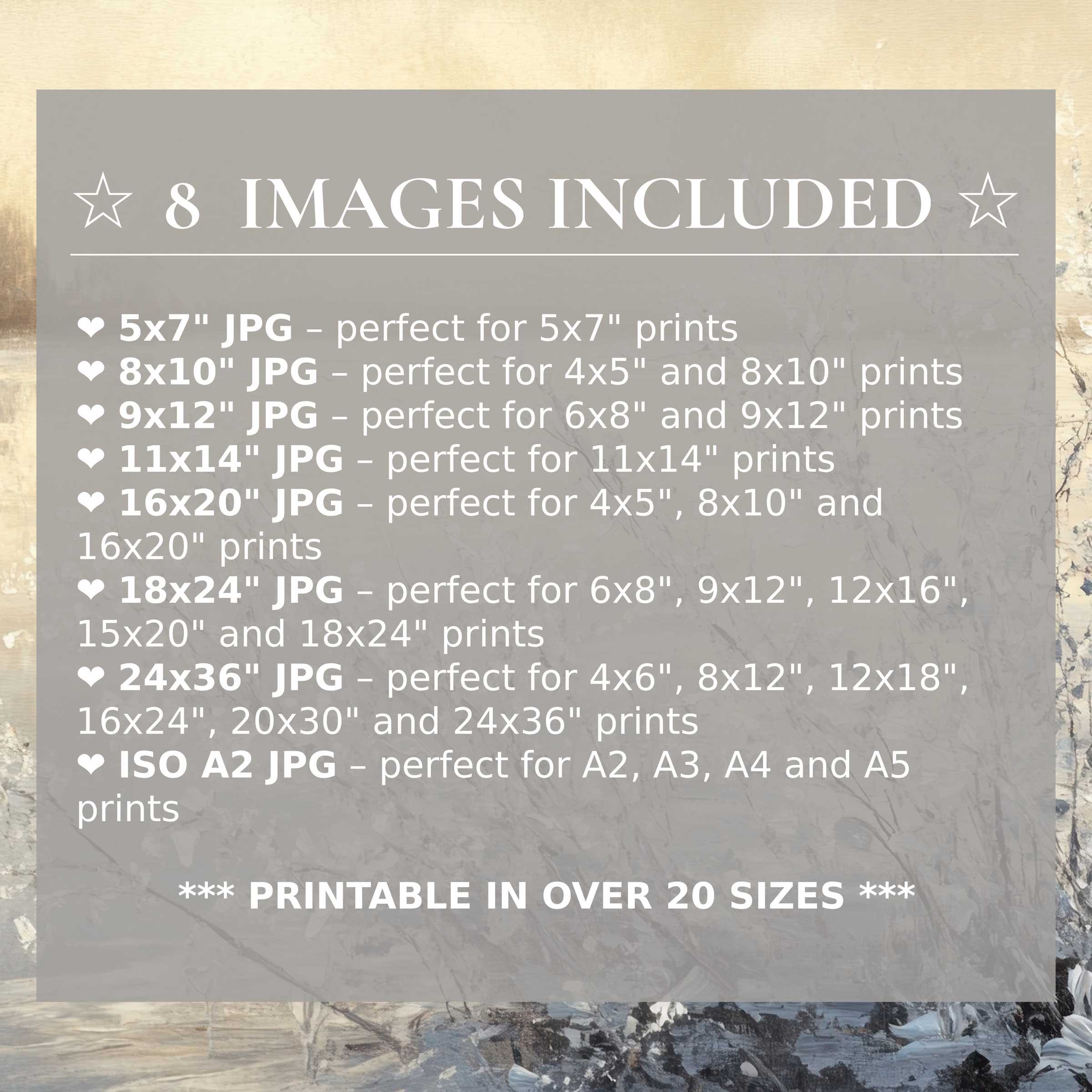 Winter digital print radiates serene blues and soft neutrals, elevating modern interiors with 8 high-quality sizes included