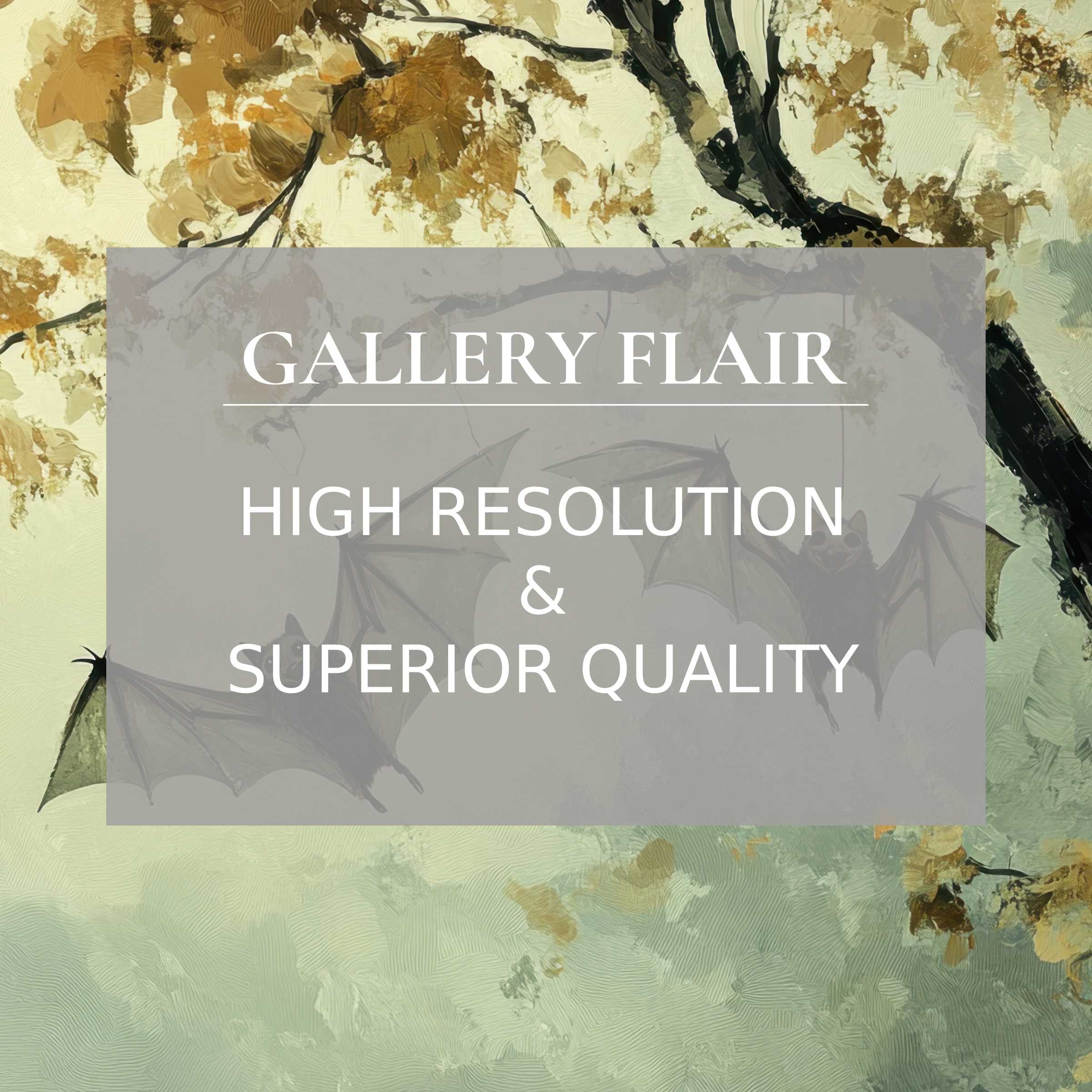 Elegant Halloween printable art featuring delicate autumnal hues and subtle bats, enriching modern interiors with refined seasonal charm