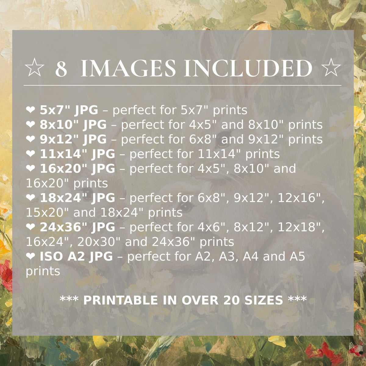 Radiant easter digital print with soft pastels and lush greens, enhancing modern interiors with timeless elegance; includes 8 high-quality sizes