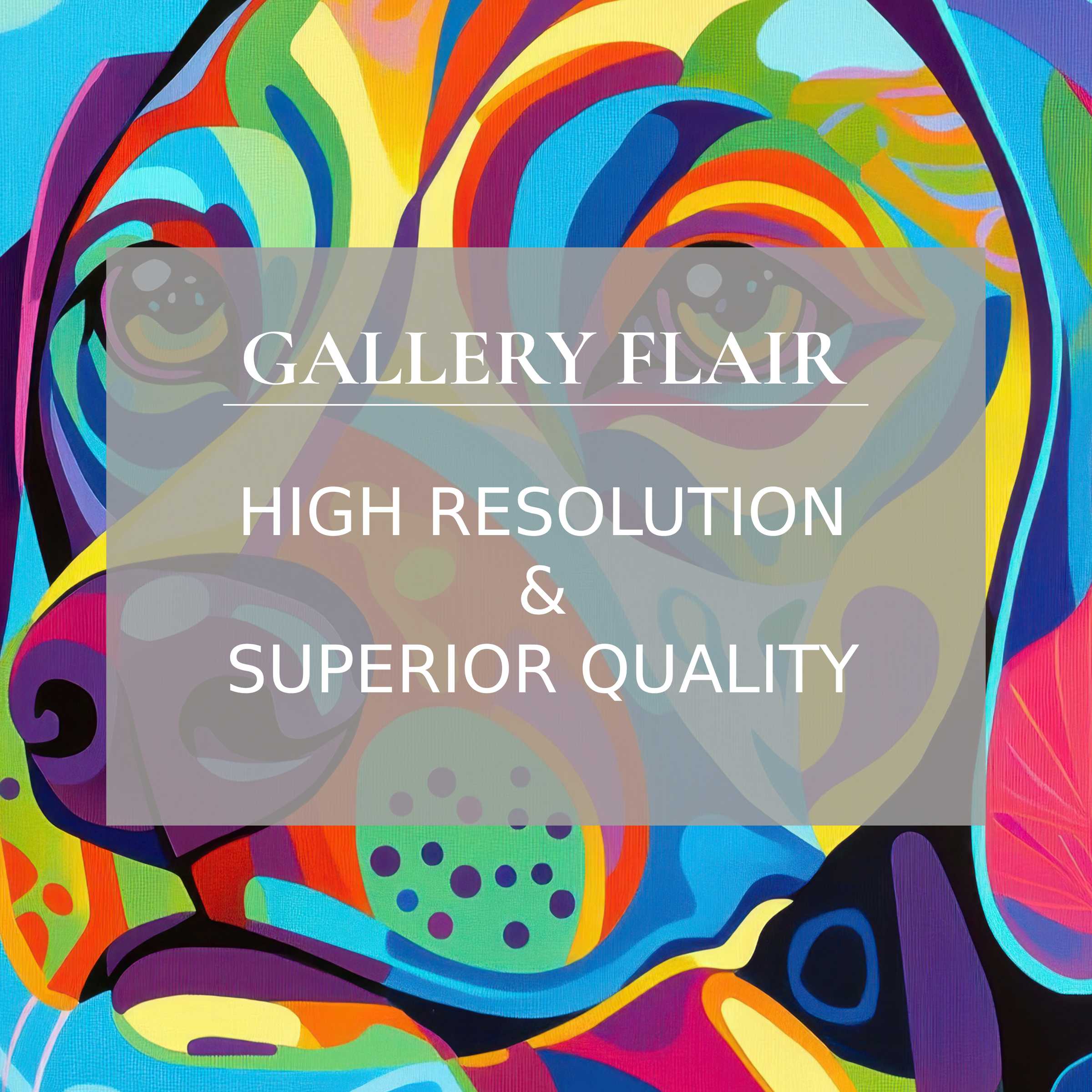 Vibrant pop art printable art featuring a bold, radiant canine portrait in rich, premium detail-perfect for elevating modern interiors