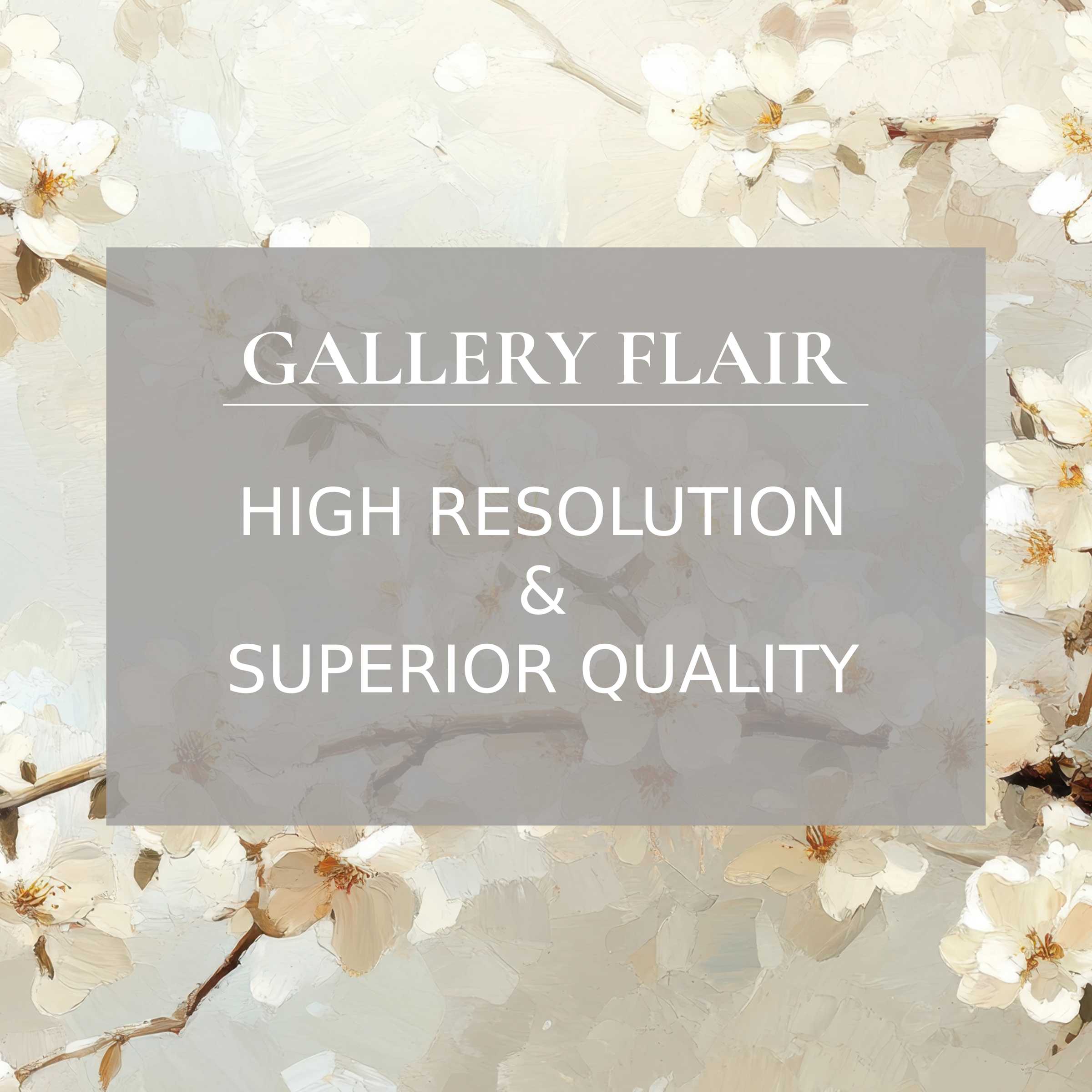 Calming tree printable art with delicate white blossoms, rendered in exquisite detail to elevate modern living spaces