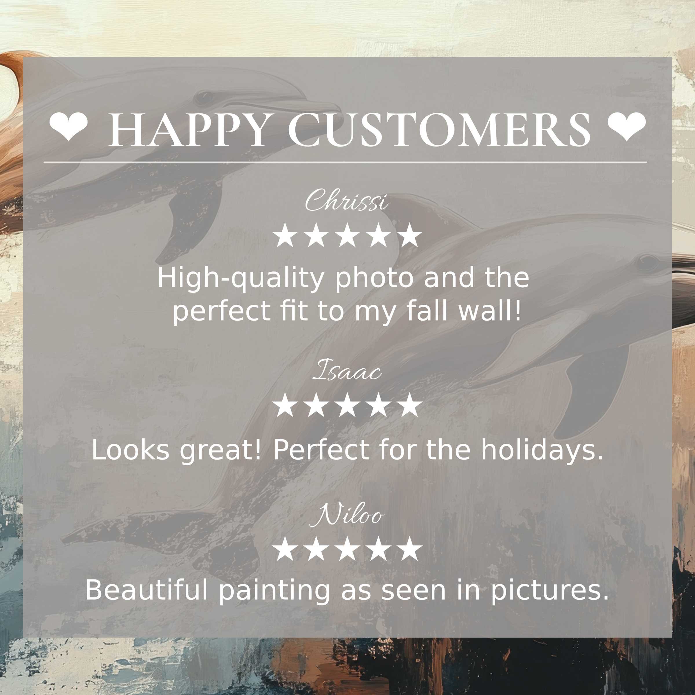 Happy customer reviews highlight elegant beach art for Frame TV with abstract ocean hues, inspiring trust and style