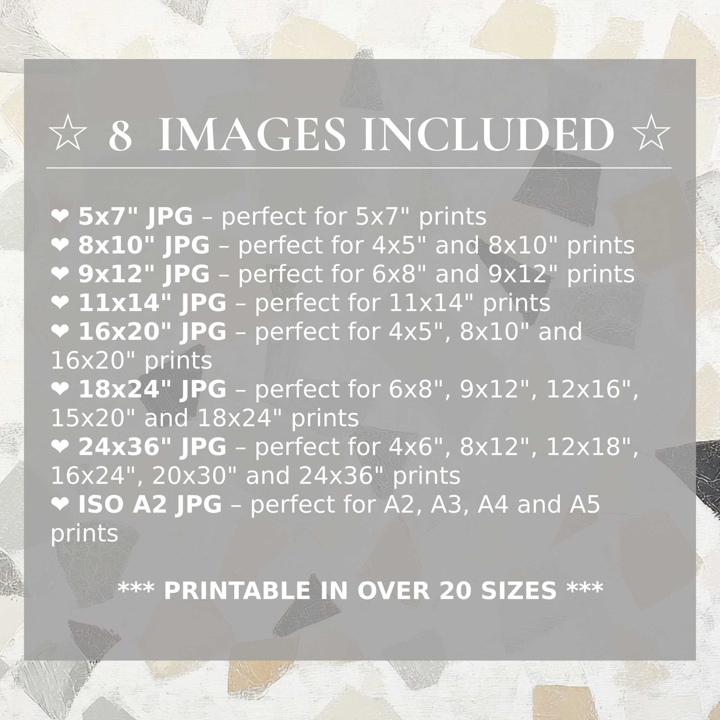 Neutral digital print exudes serene taupe and soft cream tones, delivering radiant calm to luxe interiors with 8 high-quality sizes included