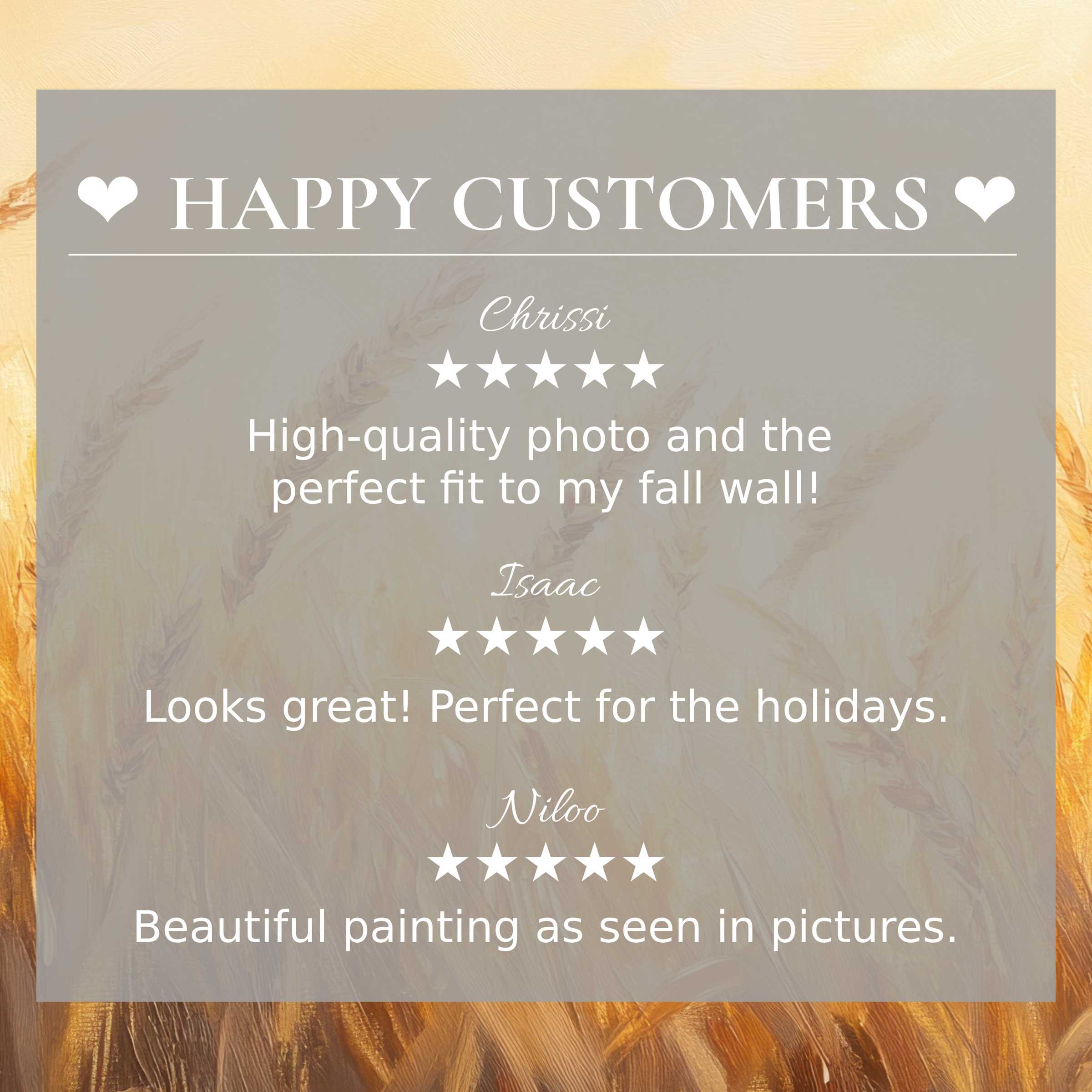 Happy customer reviews over abstract sunset colors build trust with elegant summer art for Frame TV