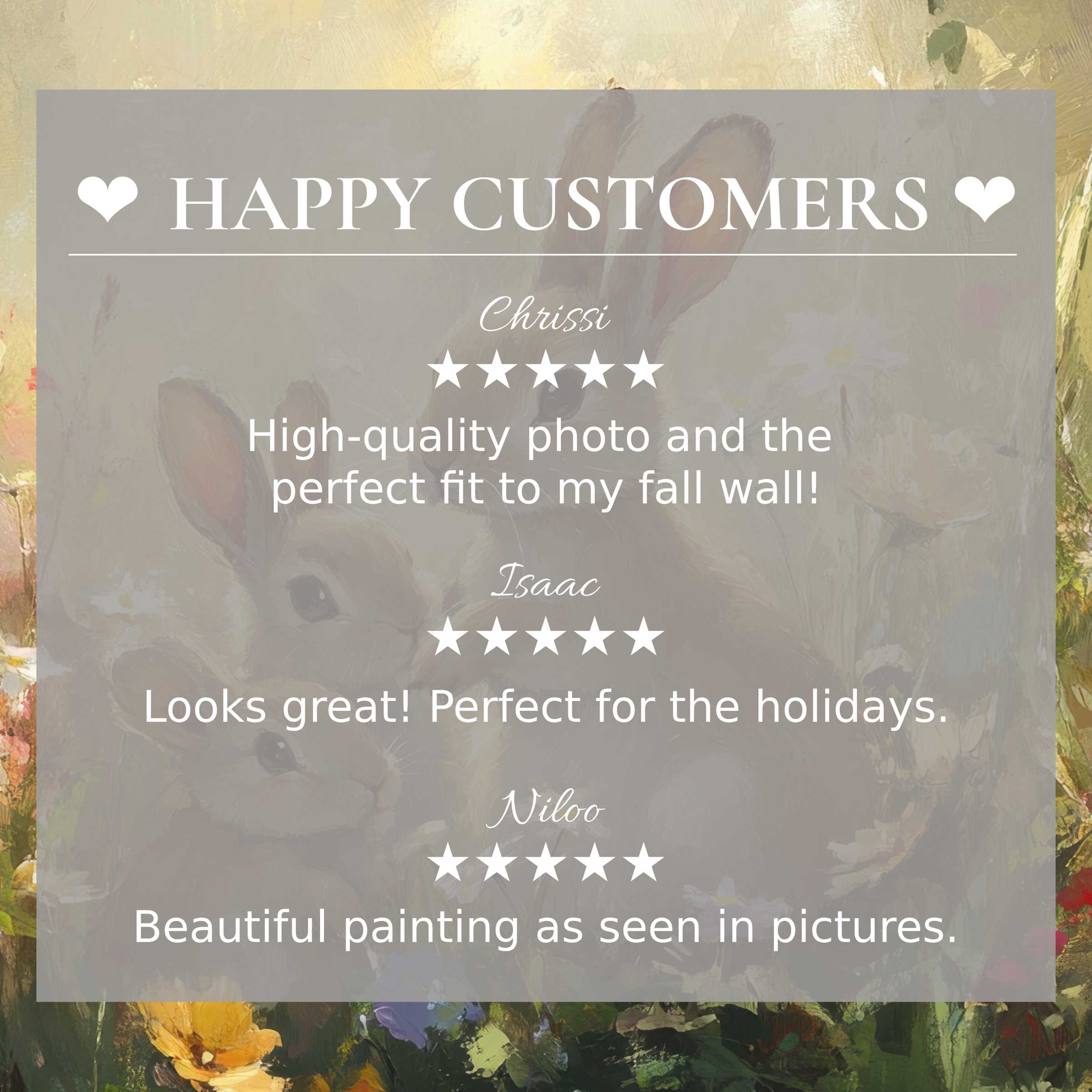 Elegant easter art for Frame TV with abstract sunset hues; happy customer reviews build trust and style allure