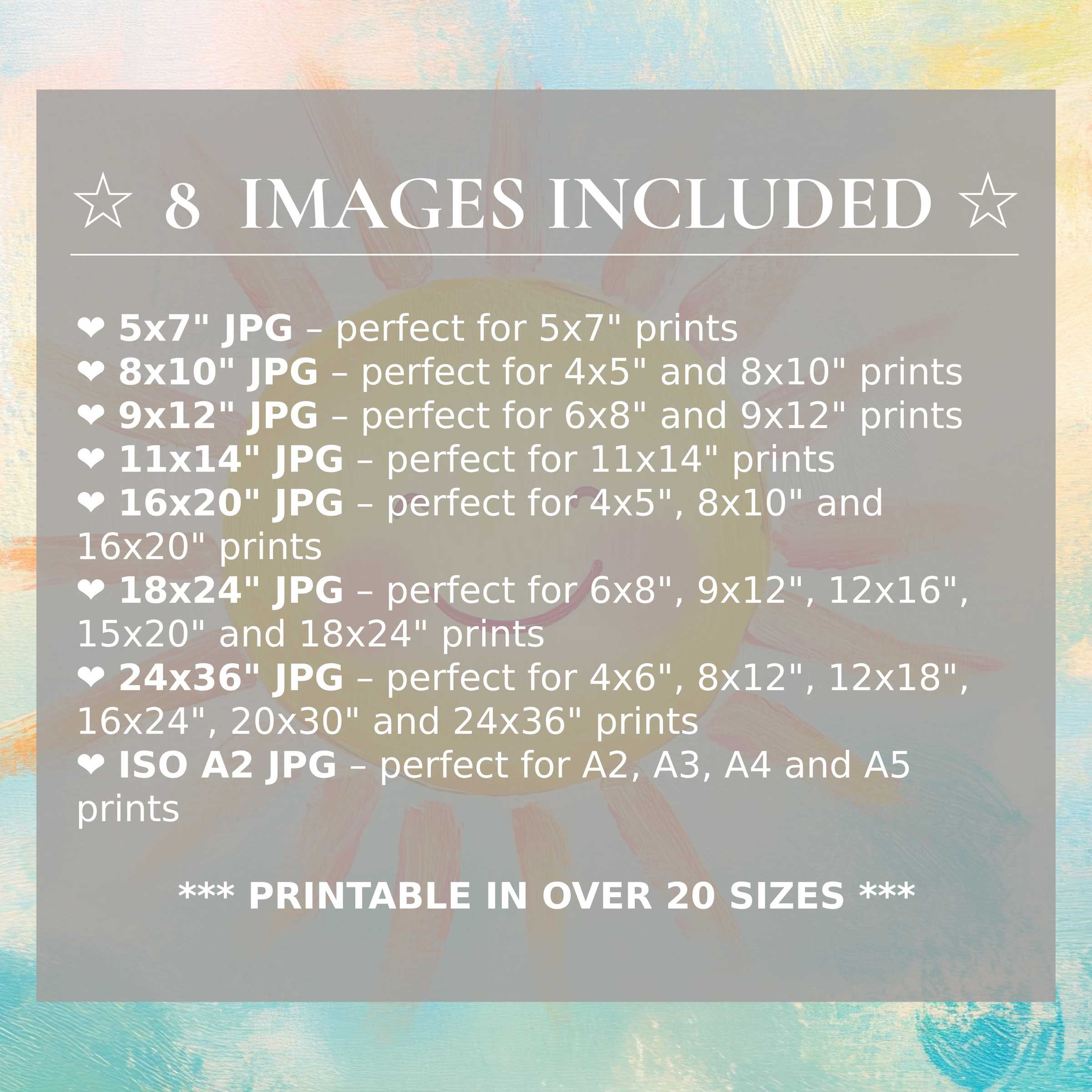 Nursery digital print in soft pastel blues, pinks, and yellows radiates warmth and calm, delivered in 8 high-quality sizes to elevate modern interiors with effortless style and versatile charm