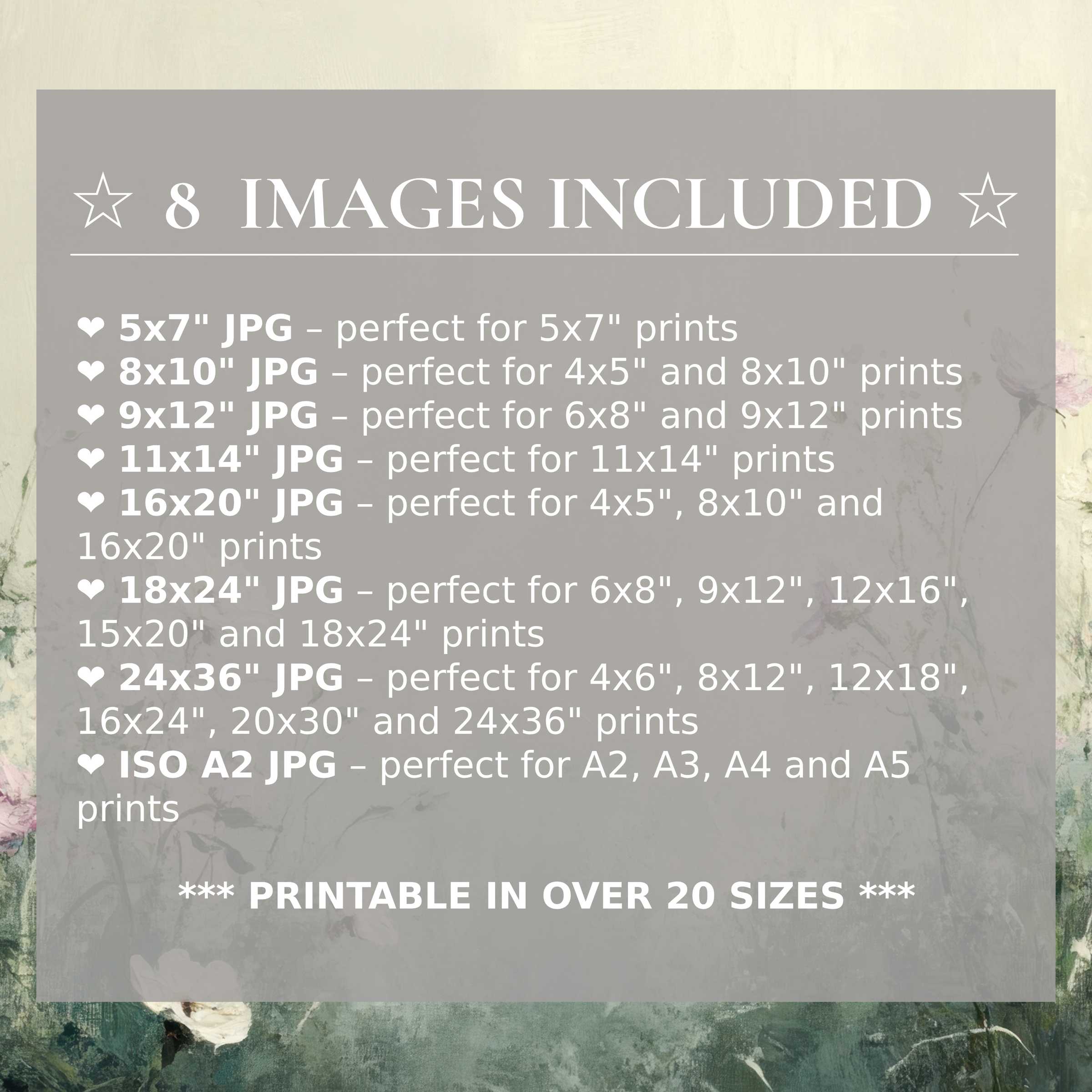 Spring digital print radiates soft pastels and fresh greenery, included in 8 high-quality sizes for elegant, versatile modern interiors