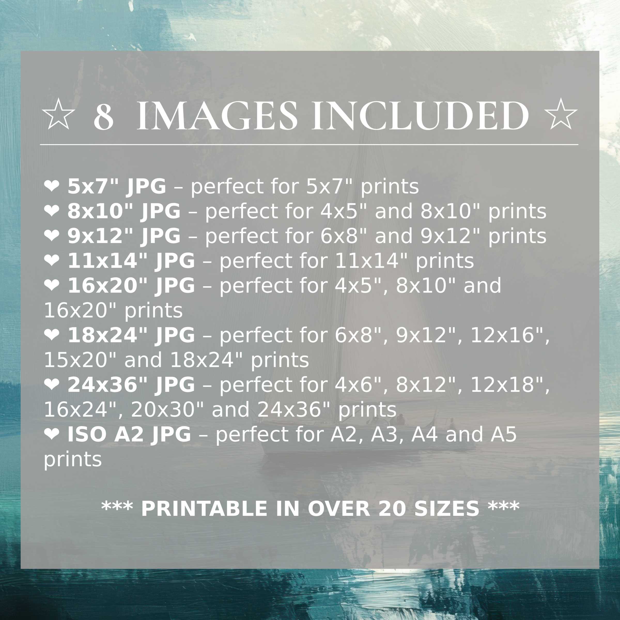 Summer digital print featuring radiant aqua and soft cream hues, delivering calming elegance and bold style in 8 high-quality sizes included, perfect for elevating modern interiors with effortless versatility and timeless beauty