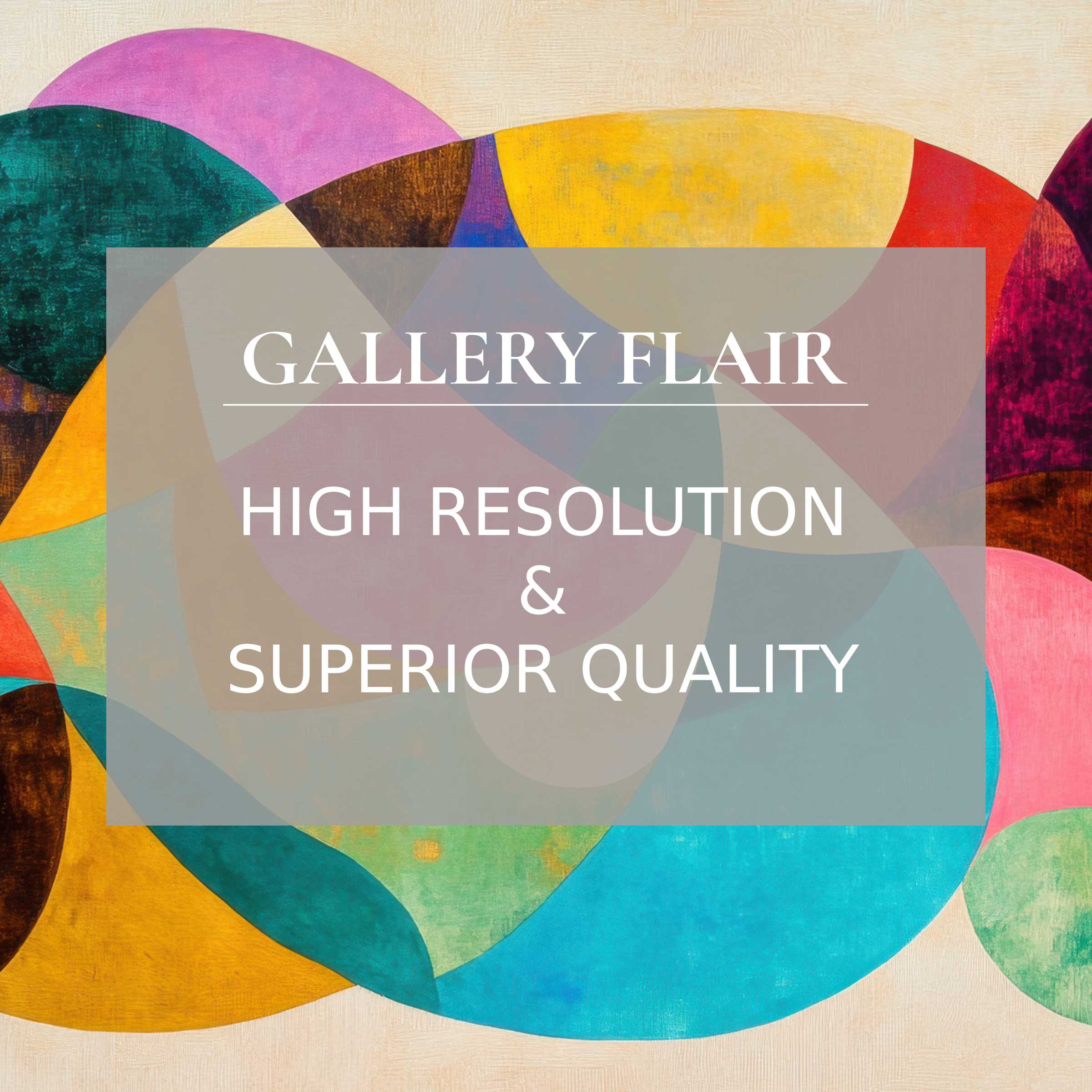 Elegant, high-resolution abstract Frame TV picture with vibrant overlapping shapes, showcasing refined clarity for modern decor