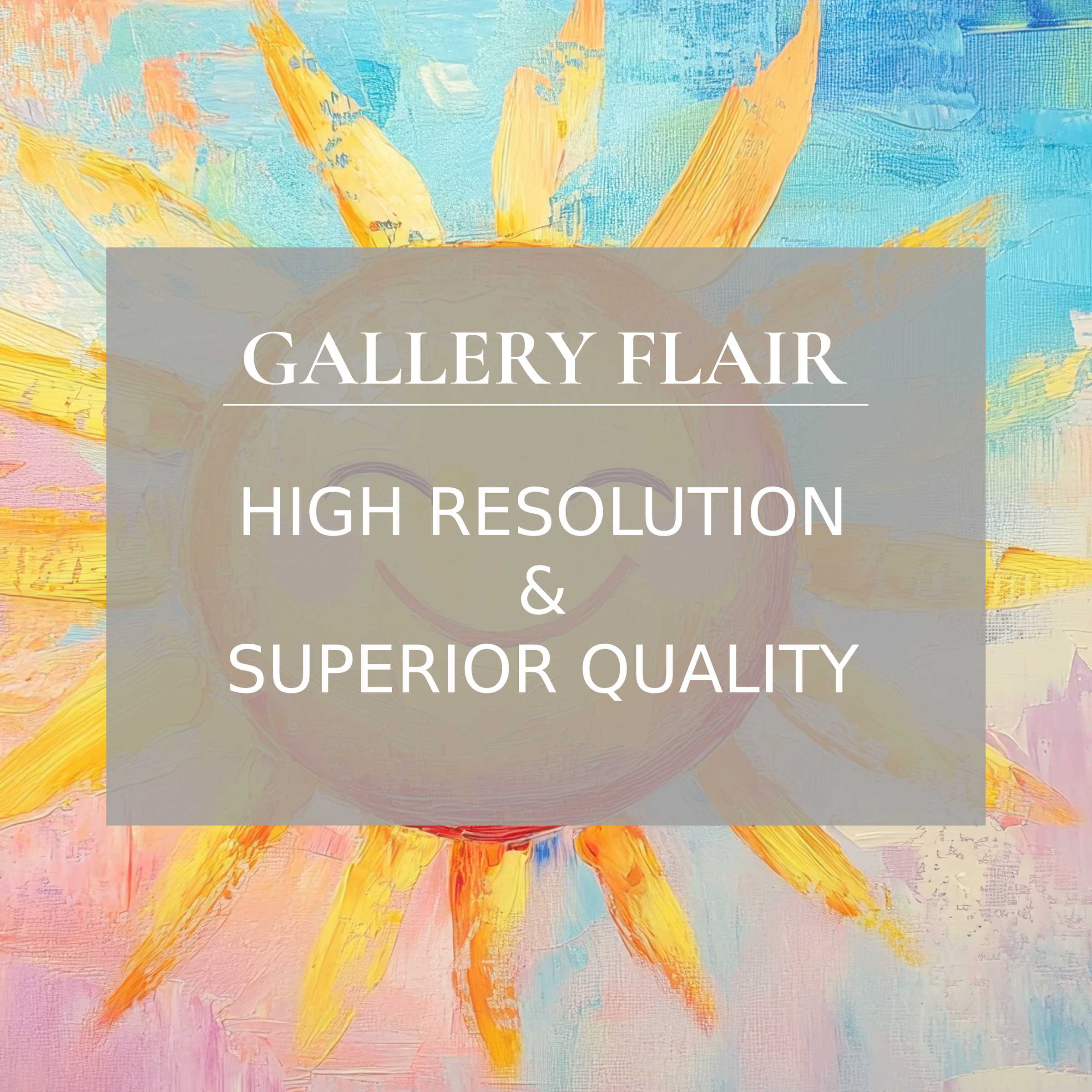 Nursery printable art featuring a radiant sun with textured brushstrokes, elevating modern nurseries with calming, high-quality charm