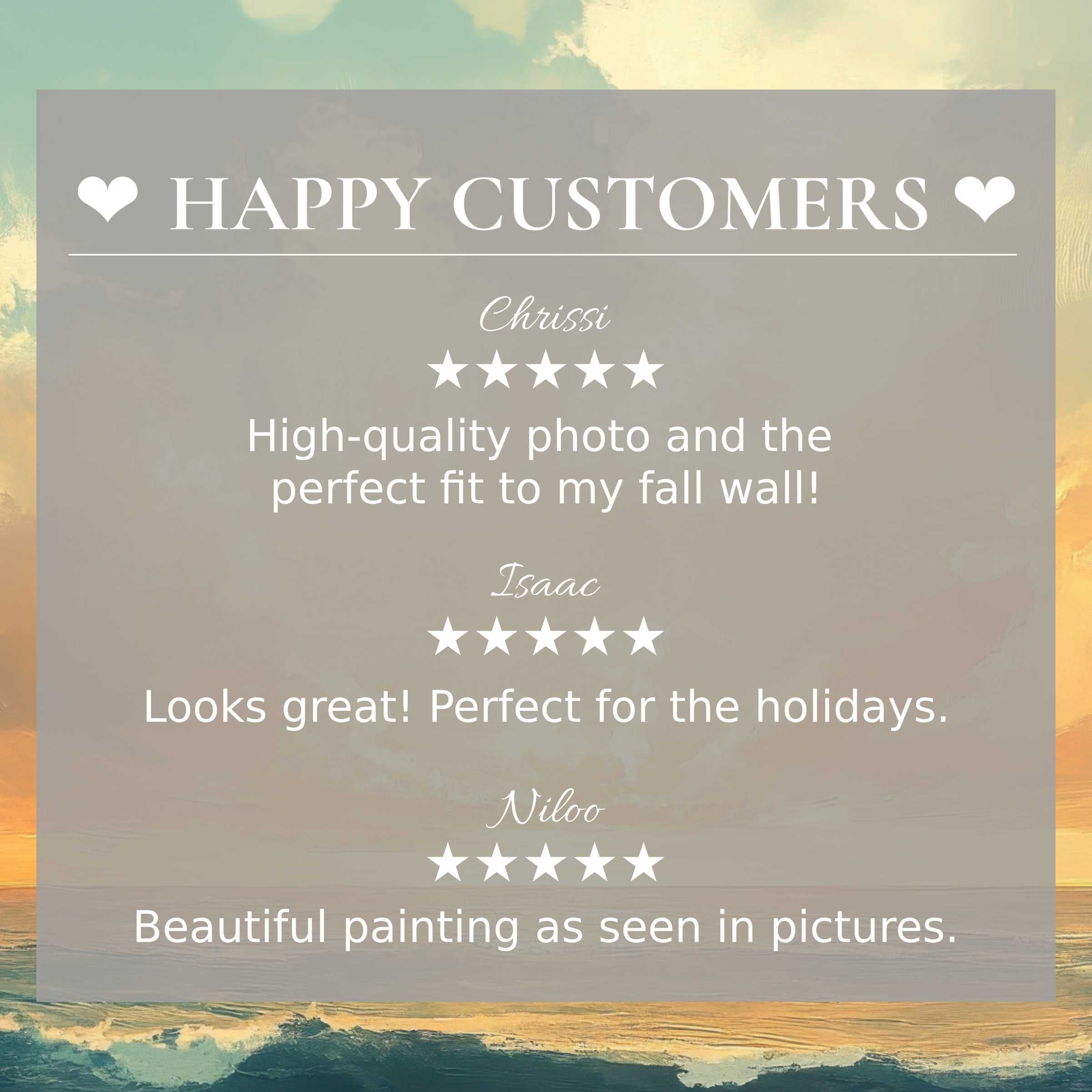Elegant coastal art for Frame TV with abstract sunset hues and happy customer reviews building trusted appeal