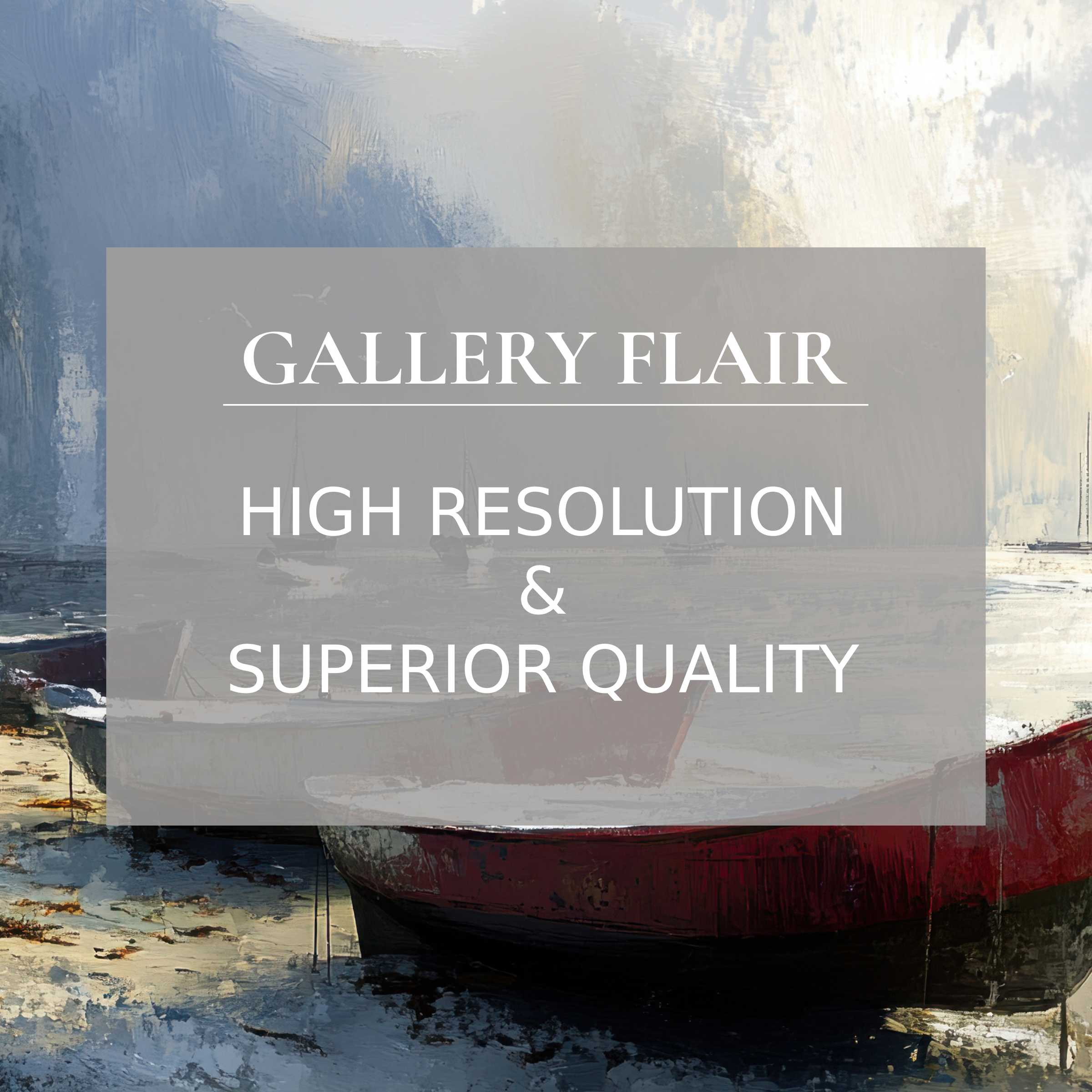 Calming beach printable art captures serene boats at dawn with delicate textures, elevating any modern interior ambiance