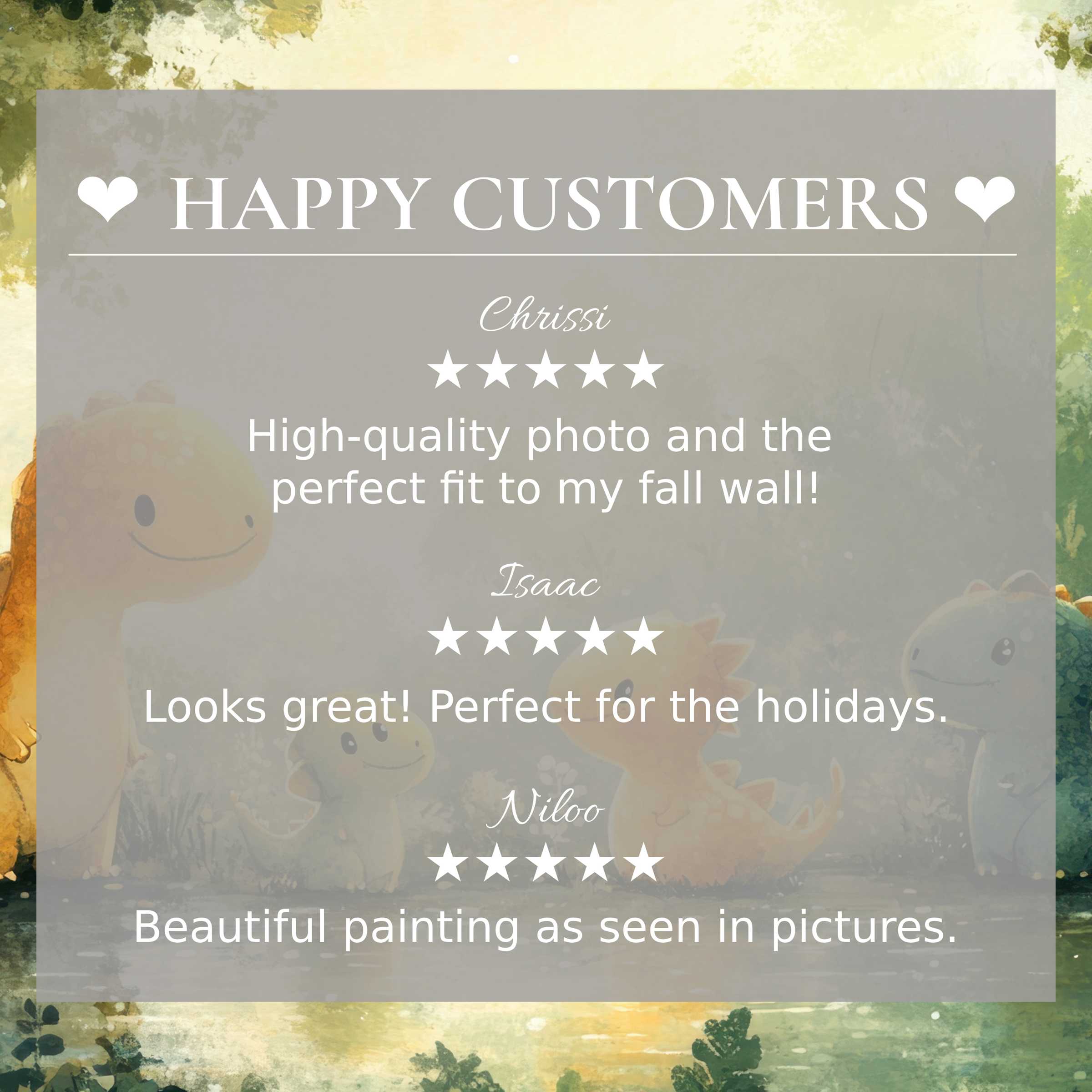 Nursery art for Frame TV with soft sunset hues, happy customer reviews and trust-building elegant layout