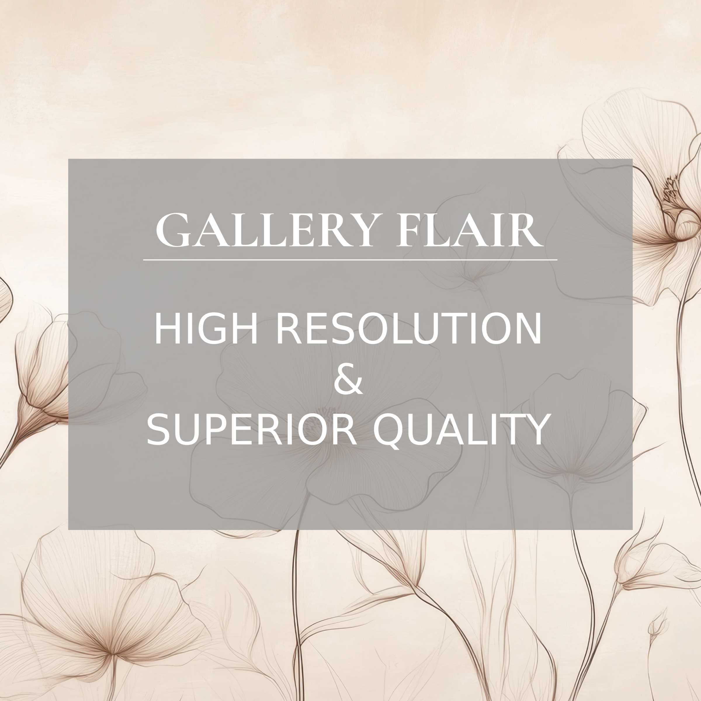 Elegant floral Frame TV picture with delicate line art, high resolution, and superior visual clarity for refined interiors