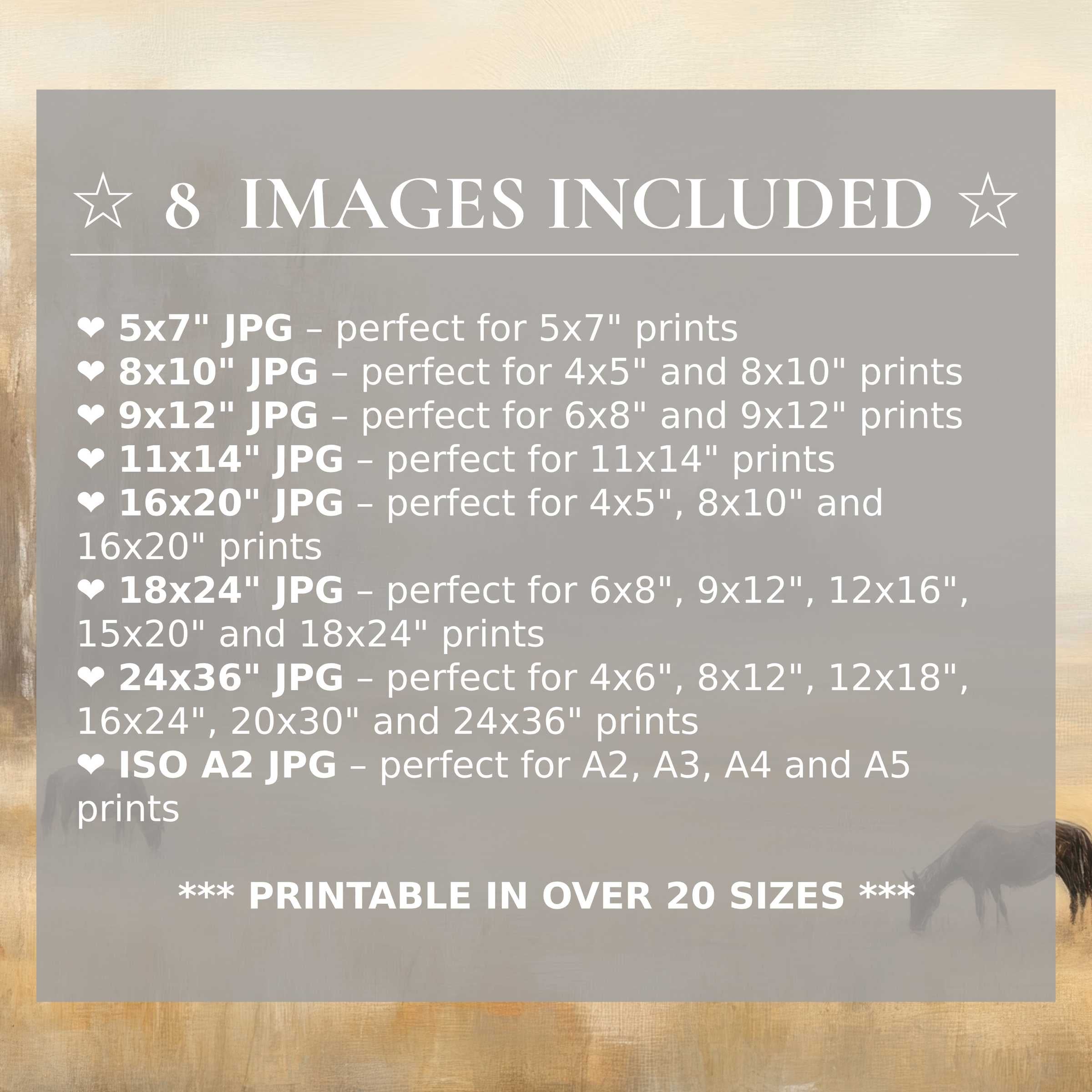 Vintage digital print featuring radiant warm tones and calming muted hues, available in 8 high-quality sizes included, enhancing modern interiors with versatile elegance and timeless style
