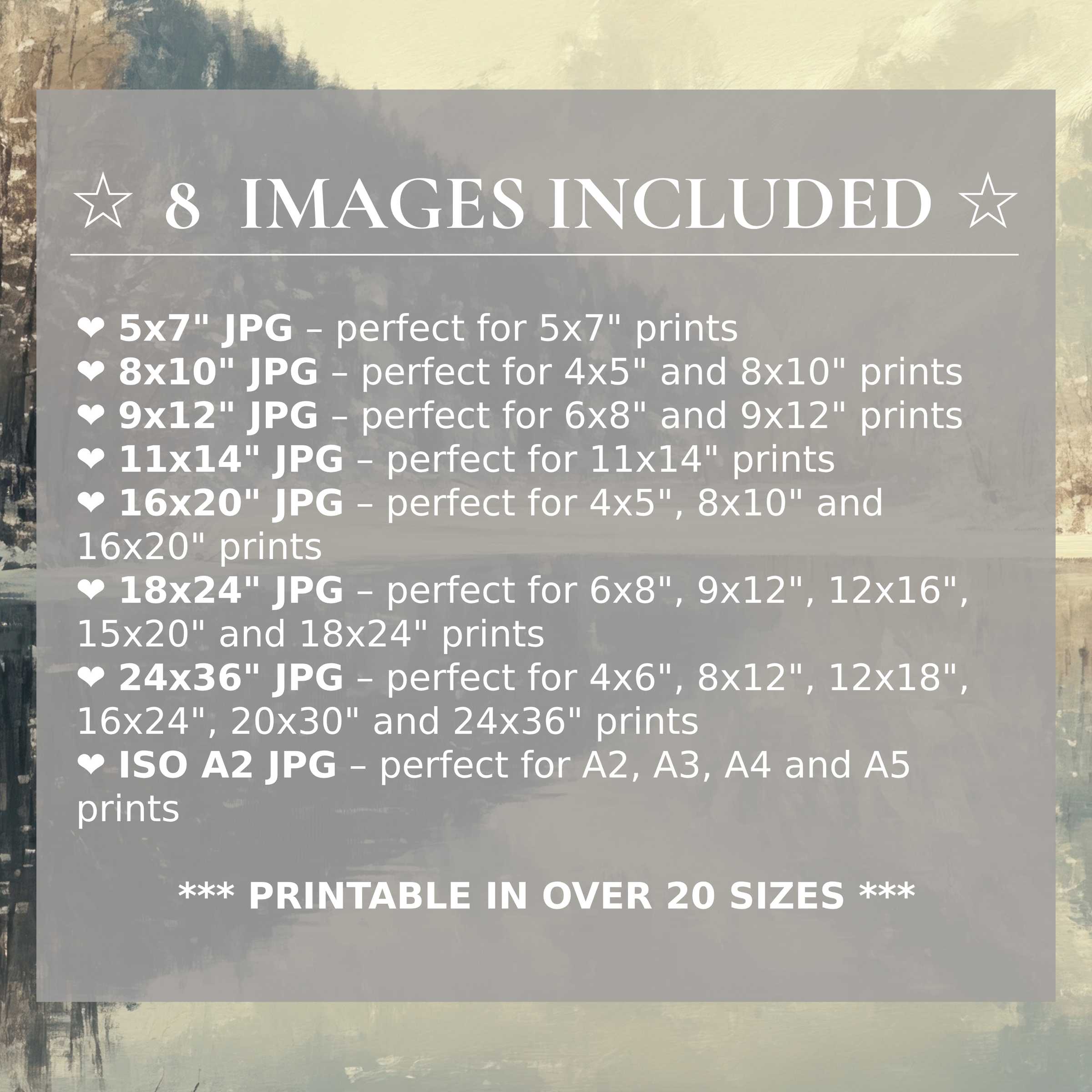 Winter digital print featuring radiant blues and soft neutrals, evoking calming elegance; includes 8 high-quality sizes for versatile, modern interiors