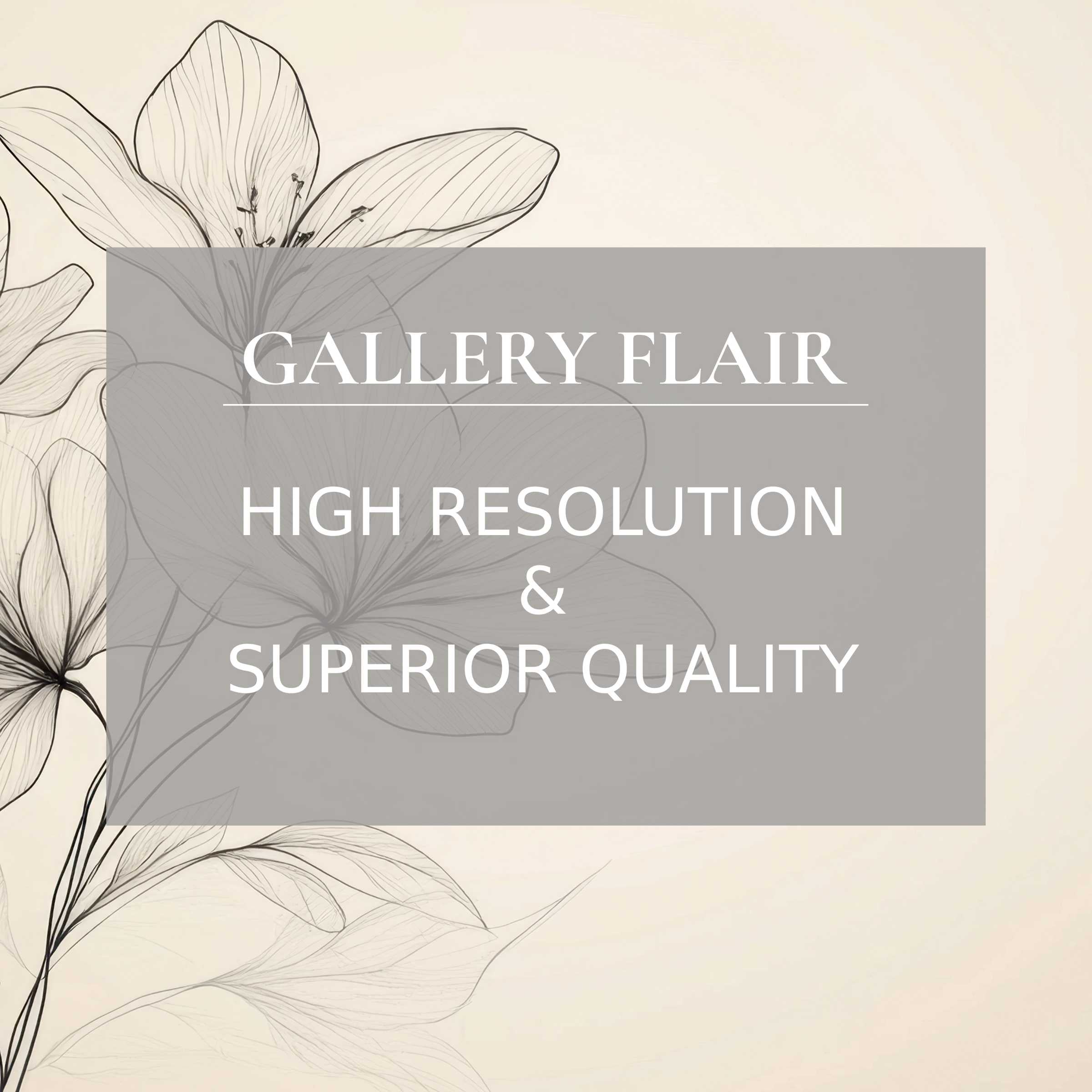 Elegant high-resolution floral Frame TV picture with refined line art and superior visual clarity for modern home decor