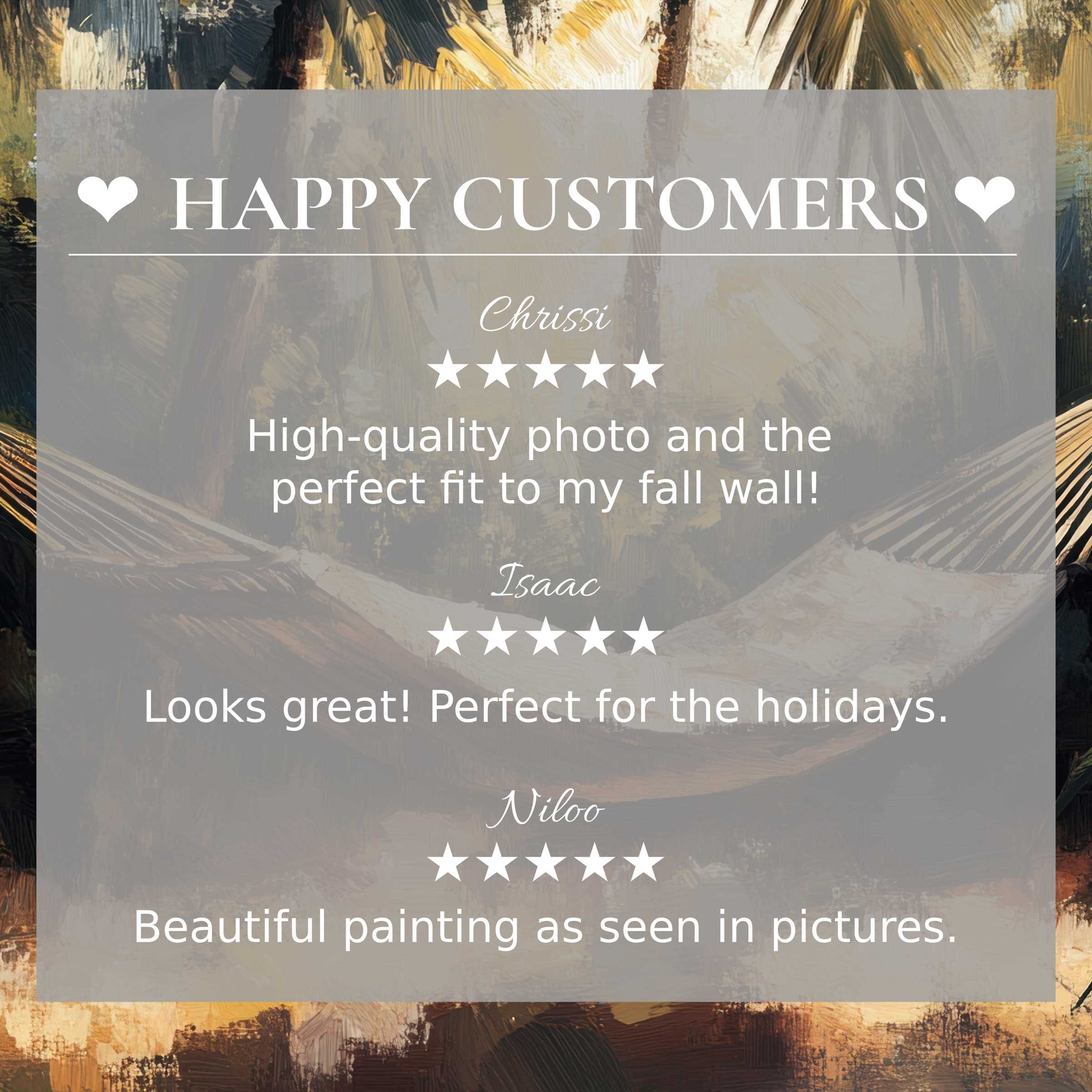 Beach art for Frame TV with abstract sunset tones and happy customer reviews builds trust and elegance