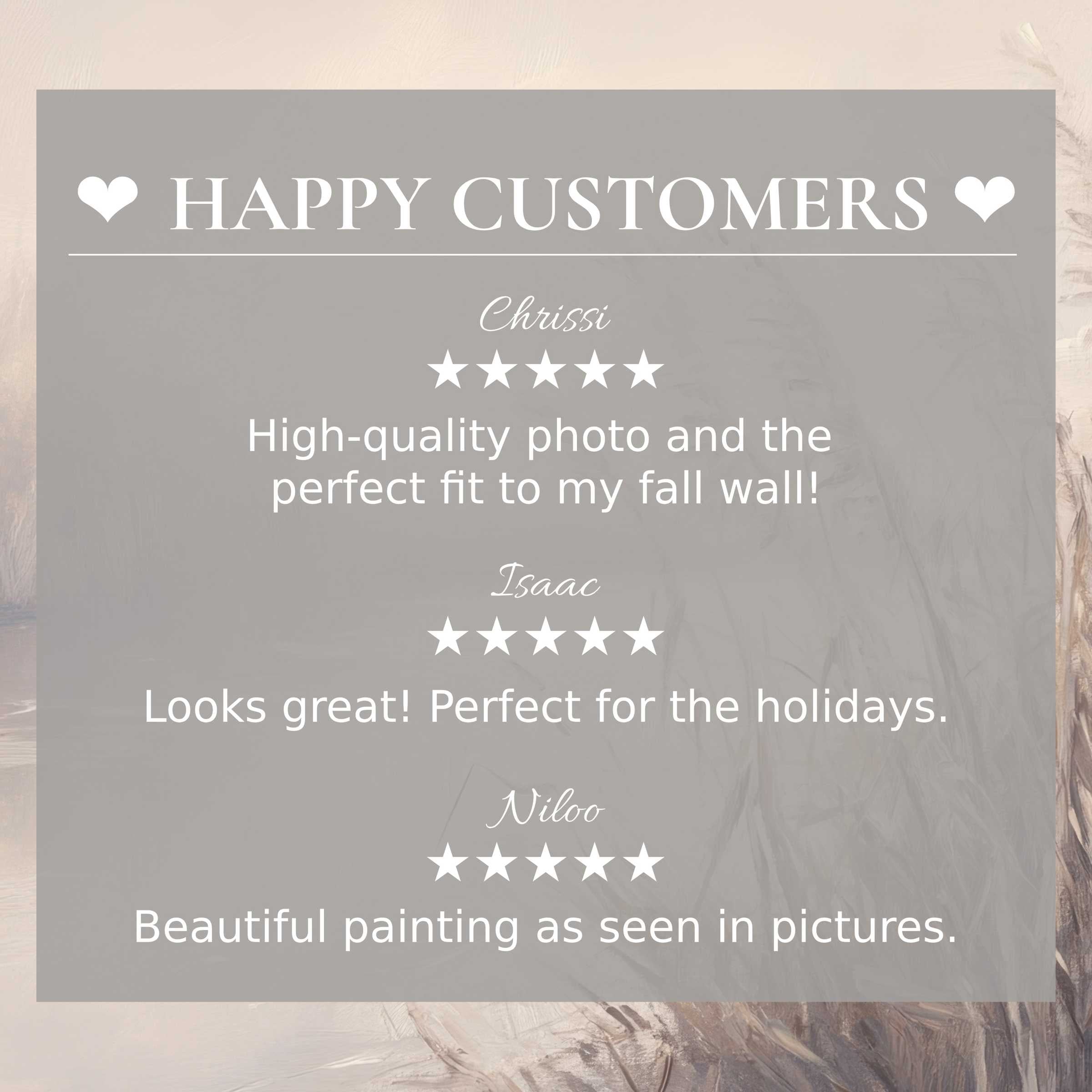 Elegant vintage art for Frame TV with abstract muted tones, showcasing happy customer reviews that inspire trust