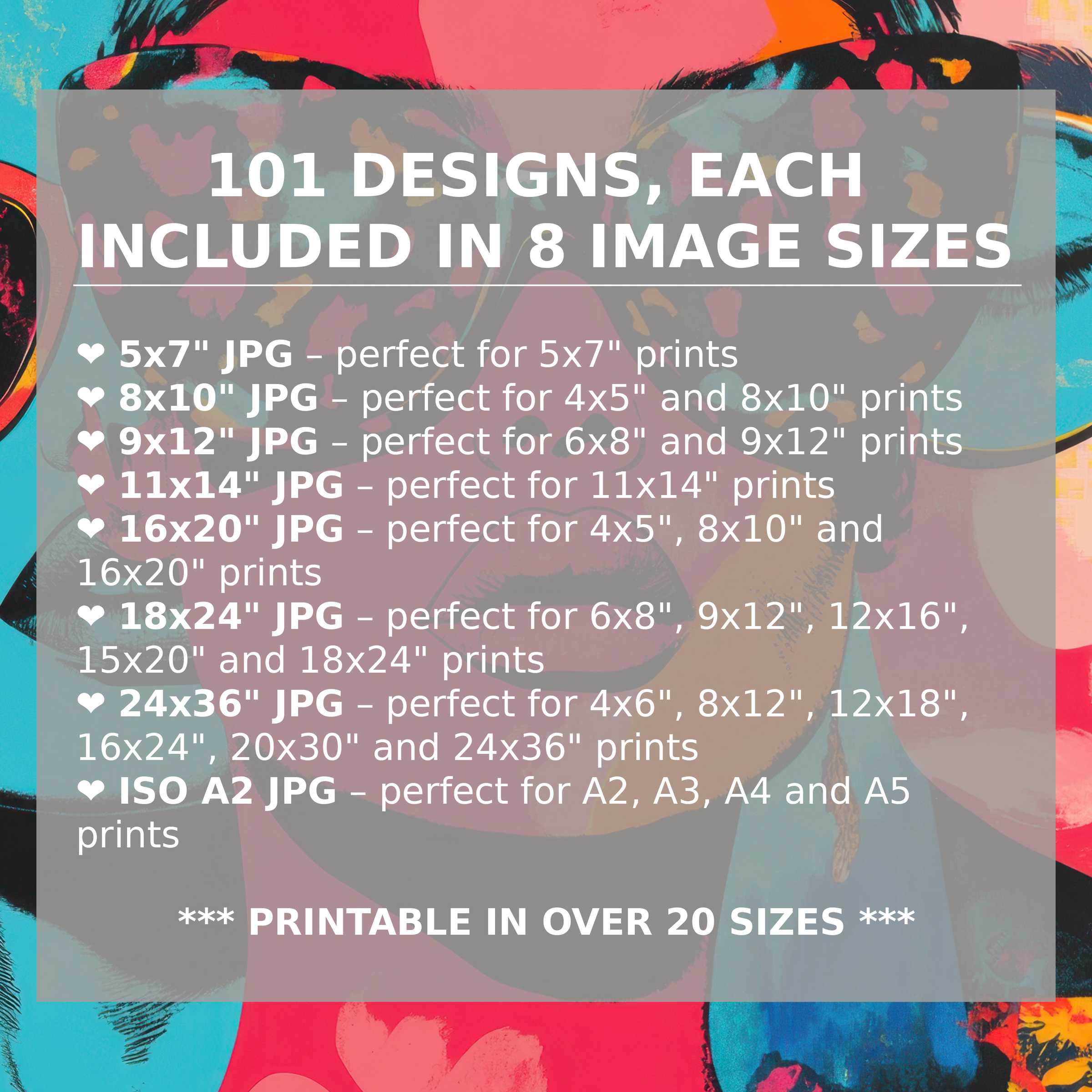High-resolution Pop Art Digital Art Prints Set download — vibrant, gallery-quality portrait prints with crisp detail