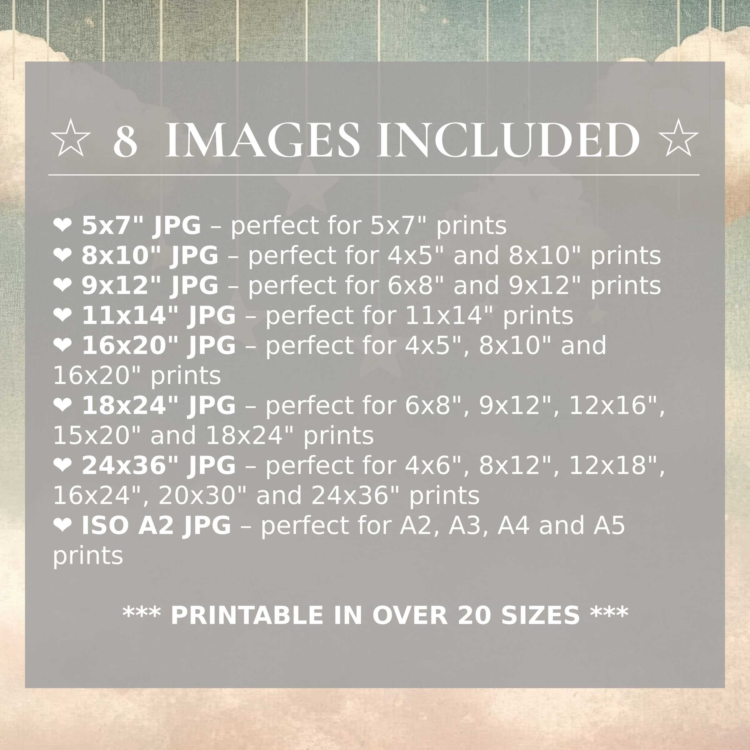 Nursery digital print in calming teal and soft beige tones, enhancing modern interiors with 8 high-quality sizes included
