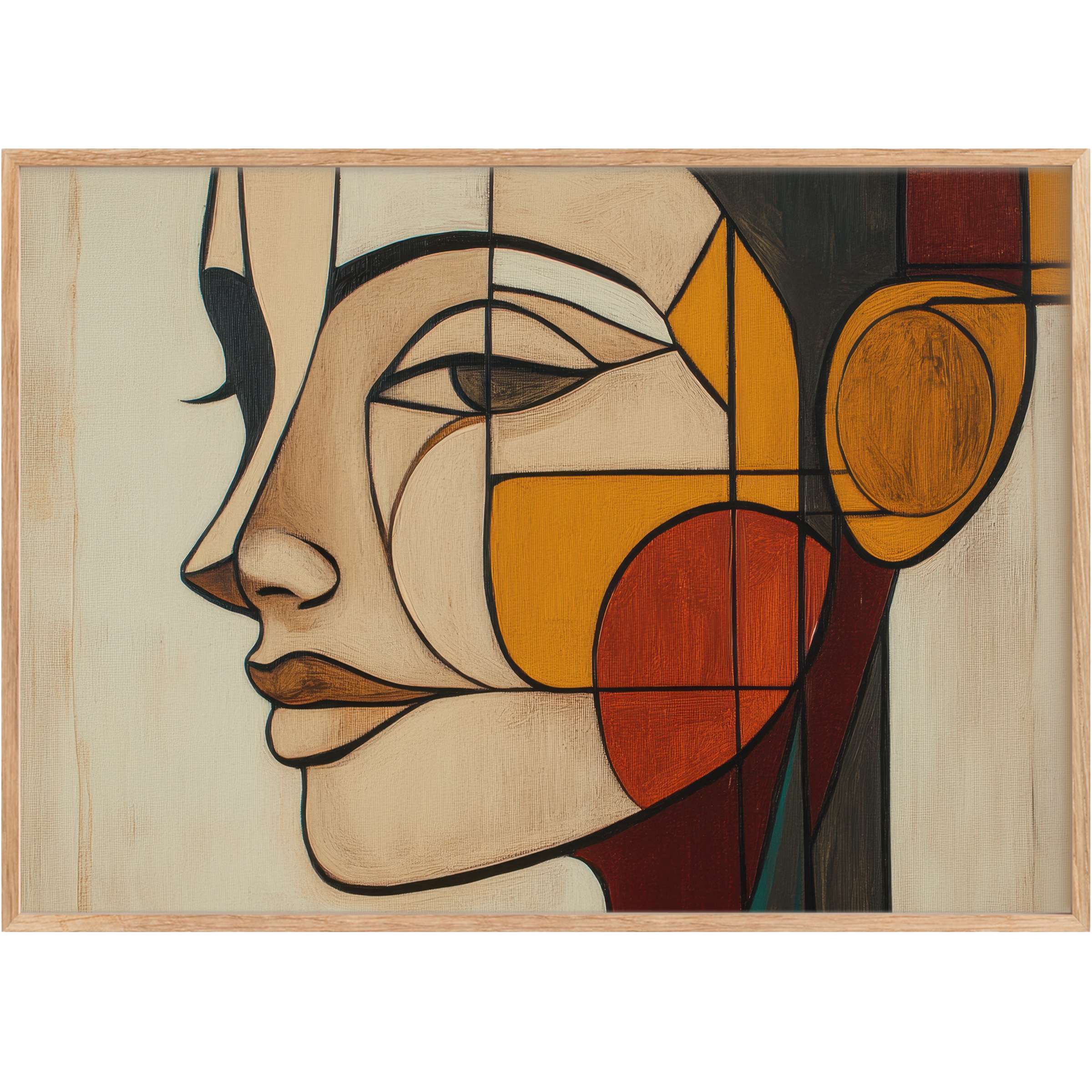 Minimalist printable wall art featuring warm ochre and burnt sienna tones, evoking a radiant, sophisticated aura