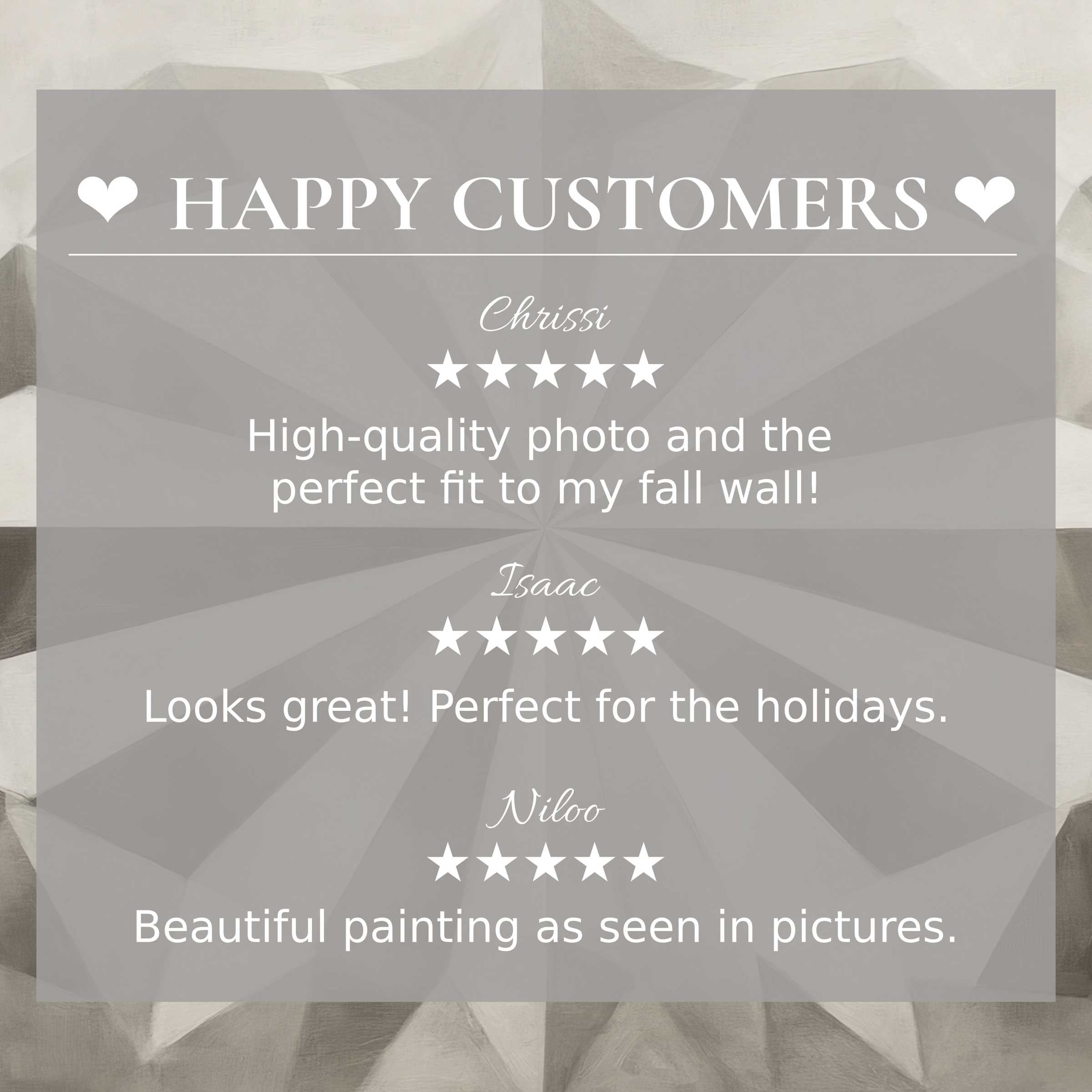 Neutral art for Frame TV with soft geometric tones, elegant layout and happy customer reviews building trusted appeal