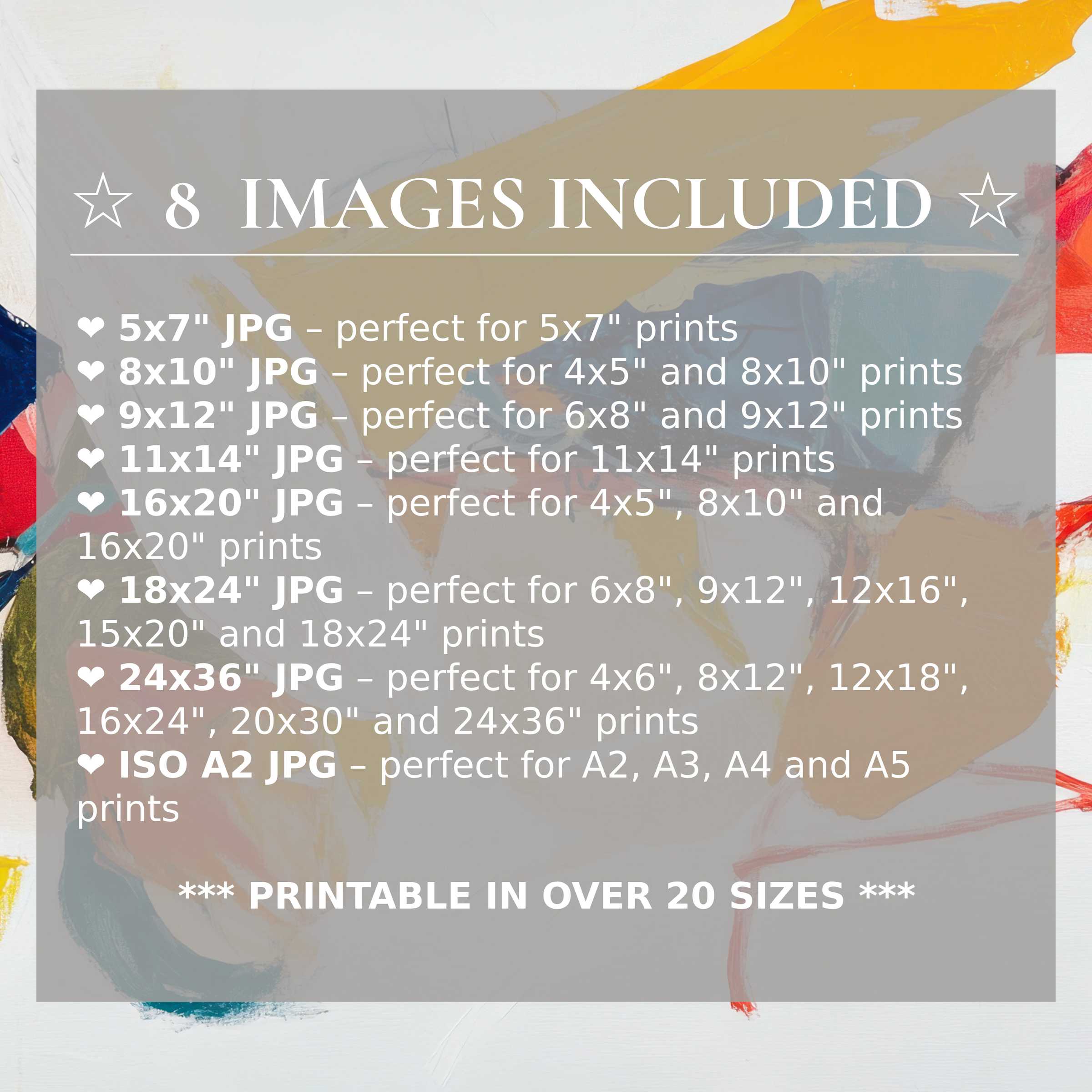 Radiant abstract digital print in dynamic navy, ochre, red, and soft gray hues, included in 8 high-quality sizes to elevate modern interiors