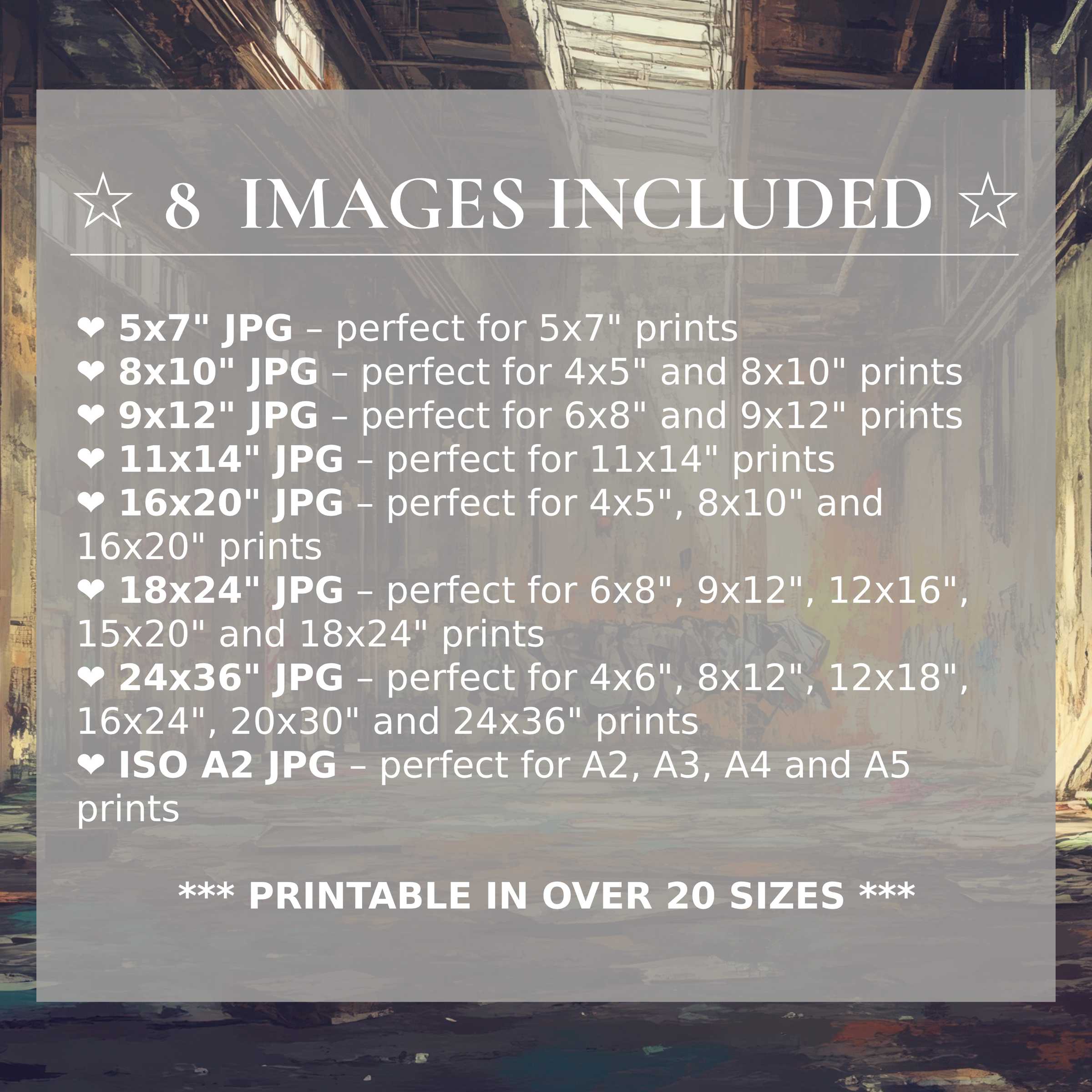 Urban digital print in warm sepia and muted tones, radiating bold sophistication; includes 8 high-quality sizes to elevate modern interiors