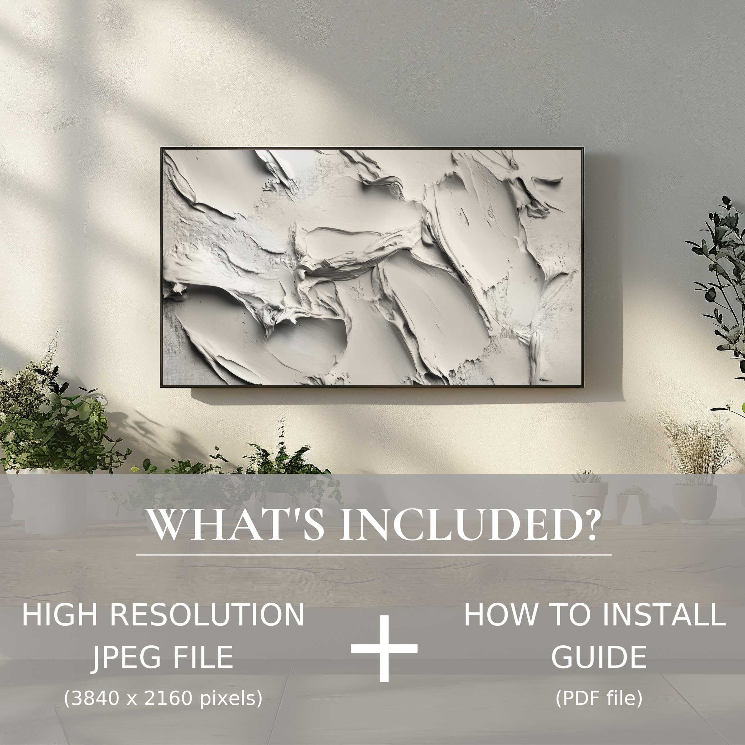Elegant neutral digital TV art download enhances modern living spaces with effortless digital use and stylish ambiance