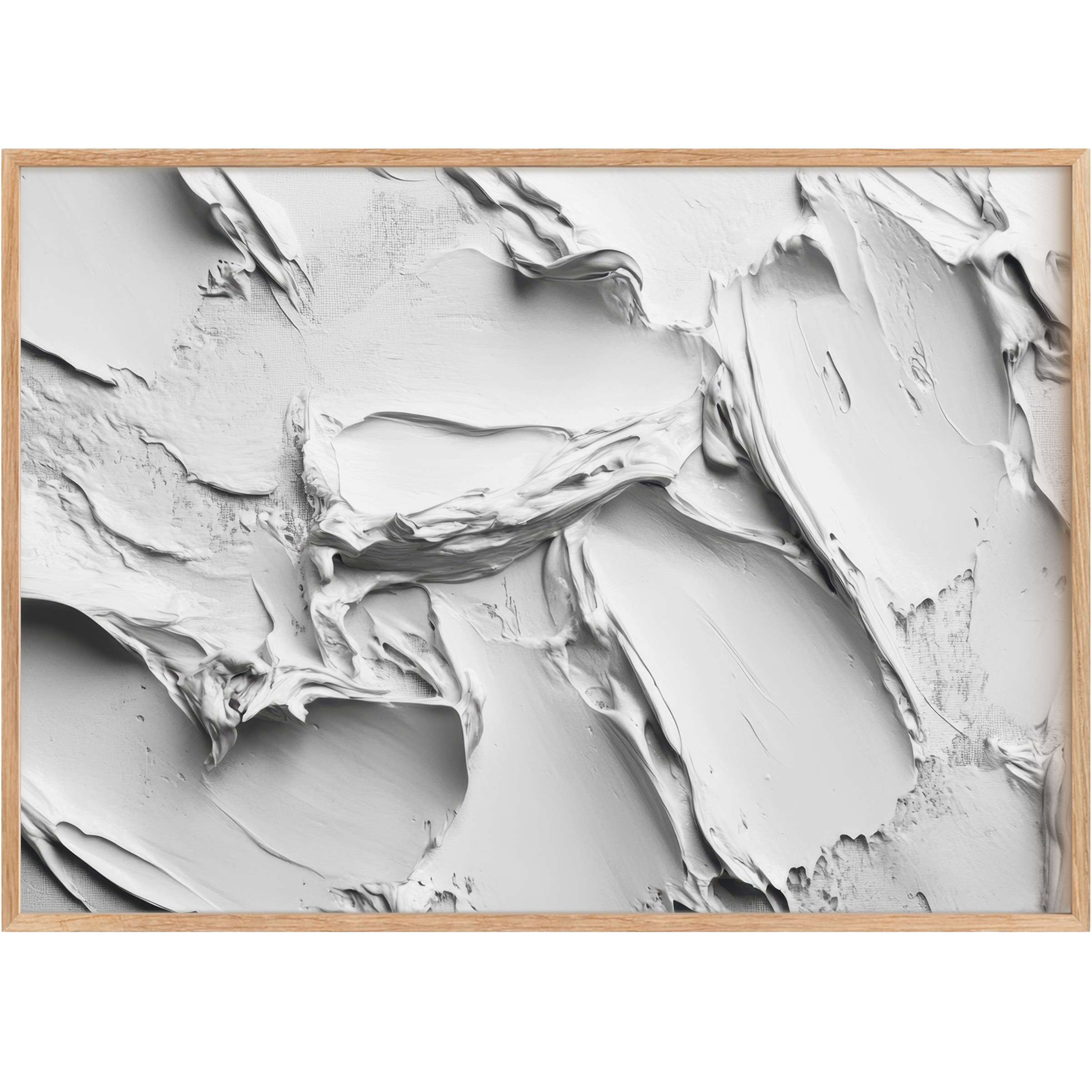 Neutral printable wall art featuring textured ivory and soft gray tones, evoking a serene, sophisticated ambiance for modern living spaces