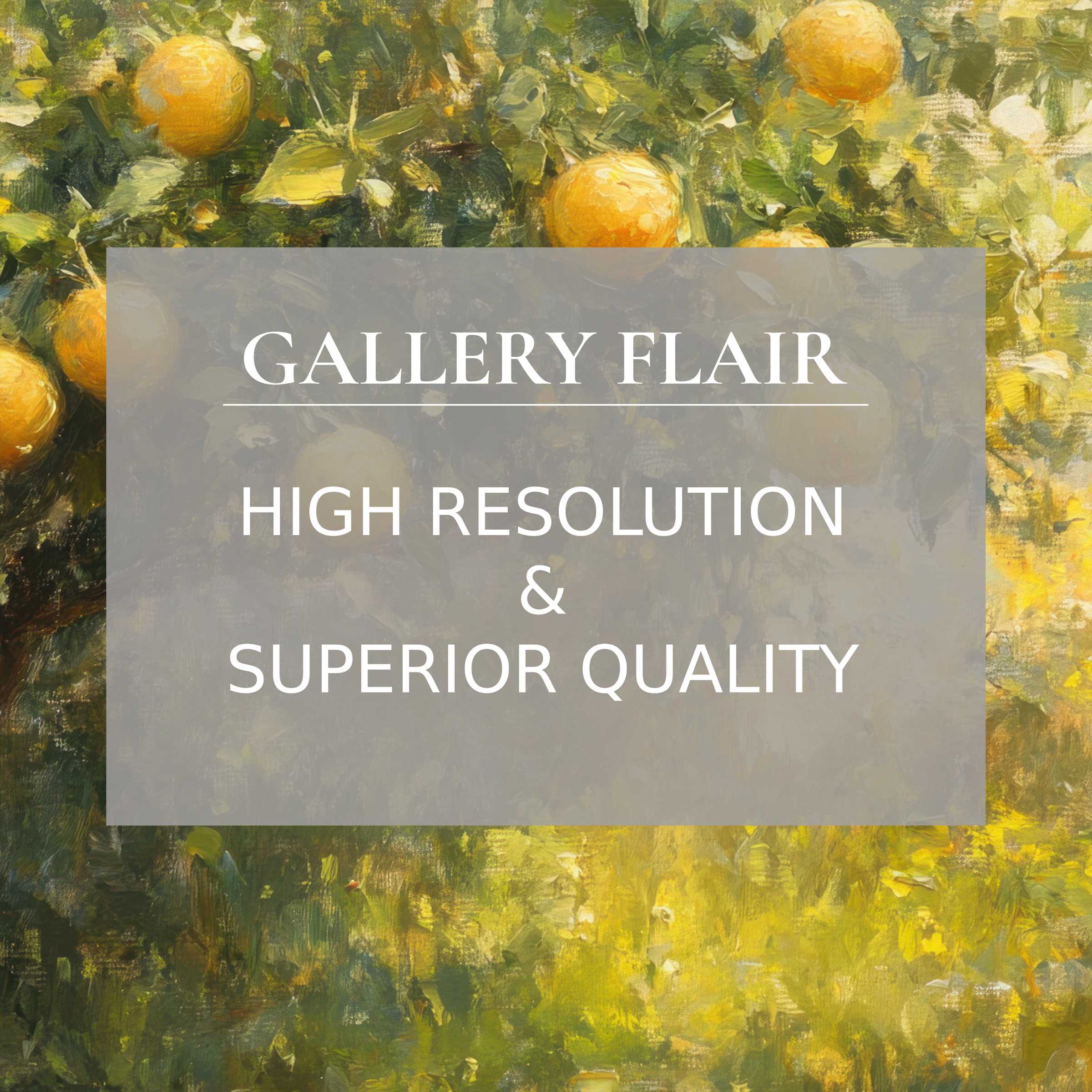 Lush summer printable art capturing radiant citrus trees in exquisite detail, elevating modern interiors with organic warmth