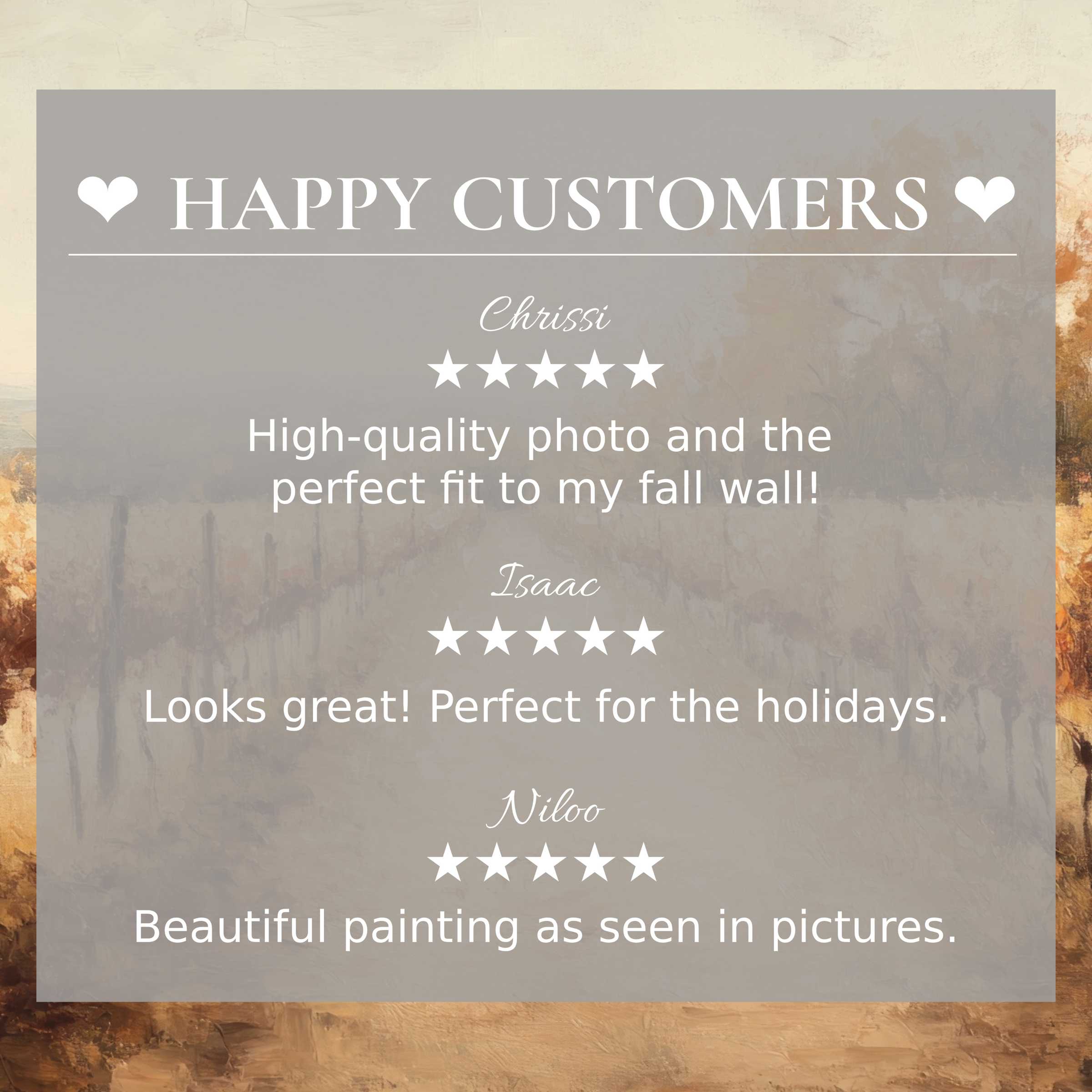 Fall art for Frame TV with serene abstract sunset hues; happy customer reviews build trust and highlight refined elegance