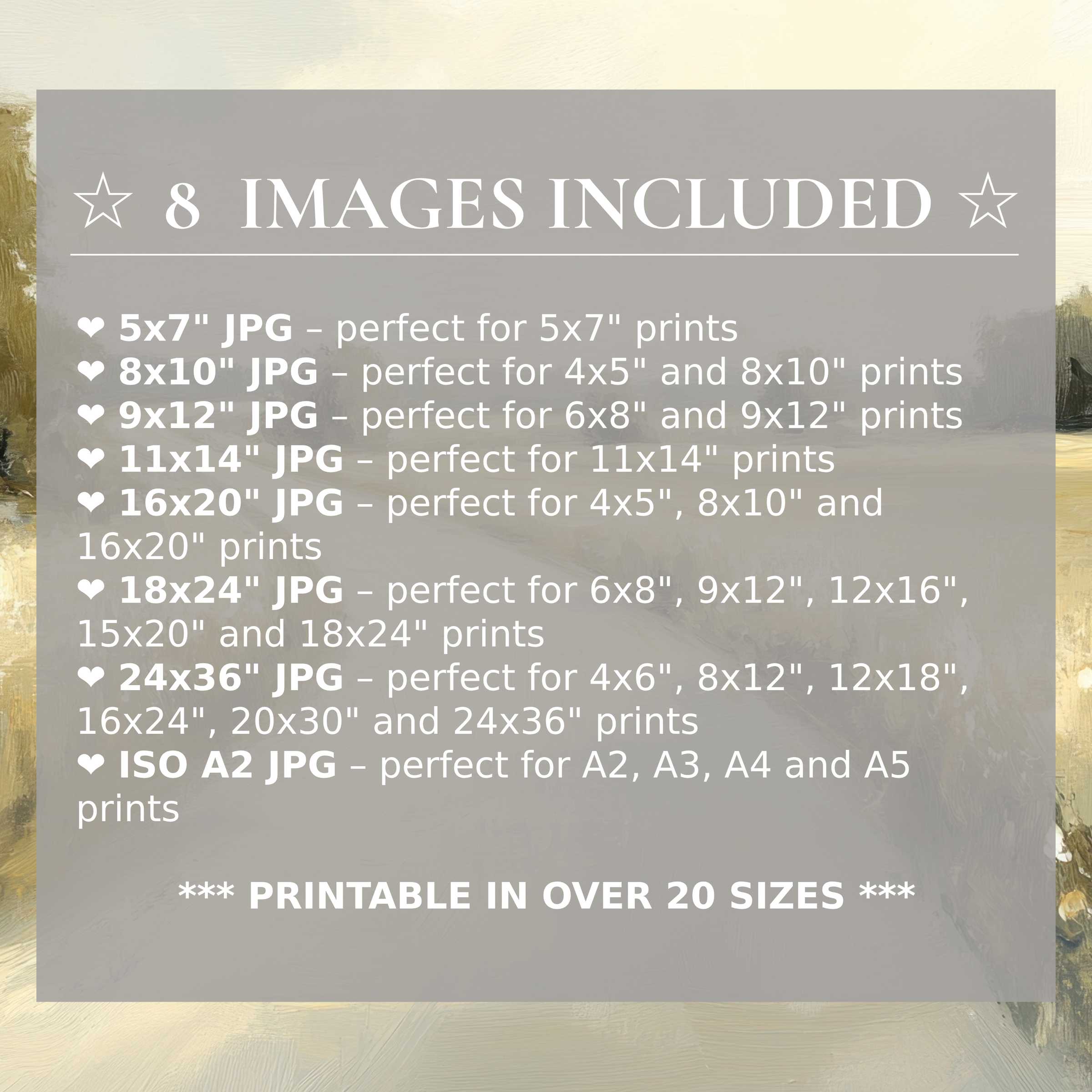 Vintage digital print featuring a radiant blend of ochre, cream, and slate tones, included in 8 high-quality sizes to effortlessly elevate modern interiors with timeless style and versatile luxury