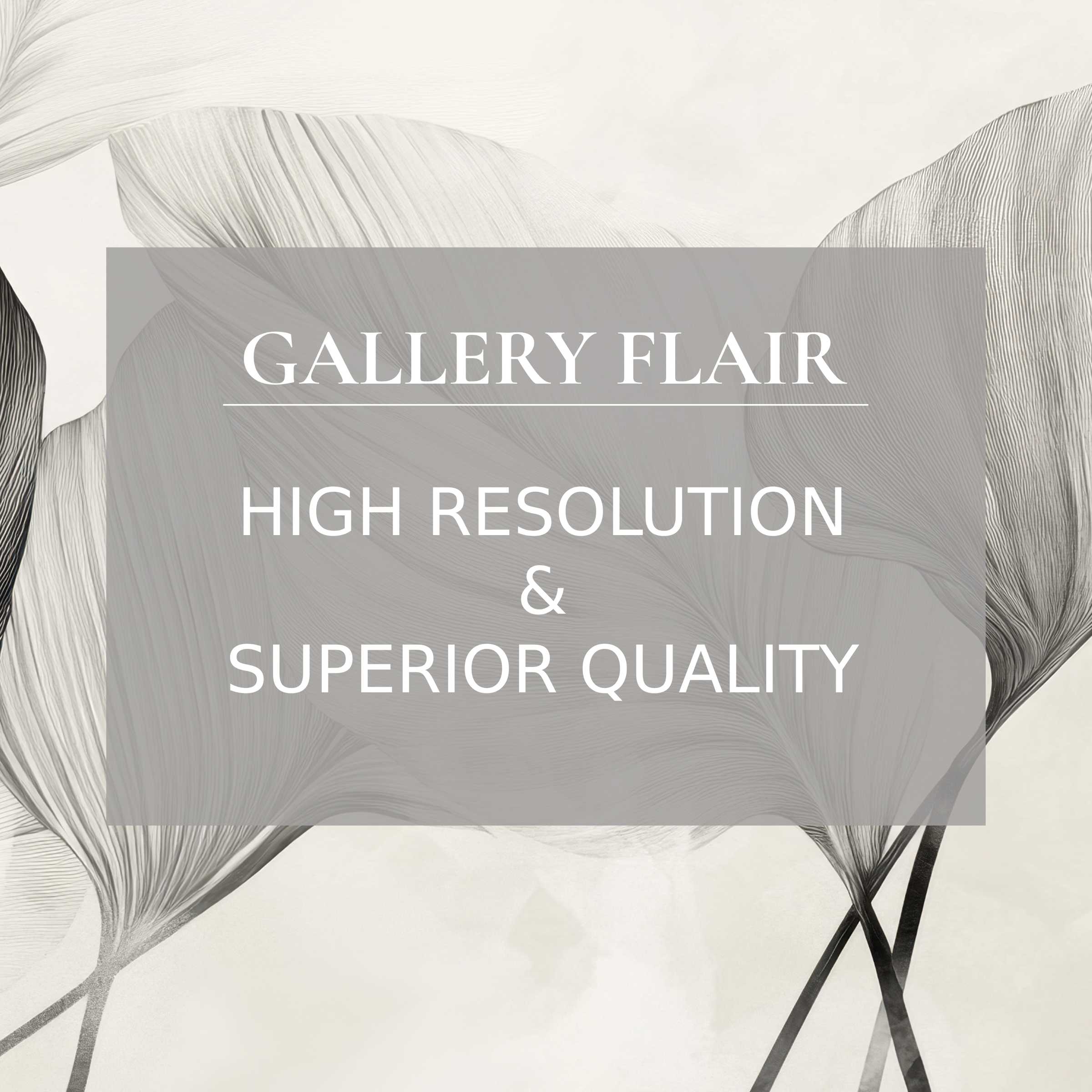 Elegant monochrome botanical artwork with refined detail and clarity, a perfect neutral Frame TV picture for modern decor