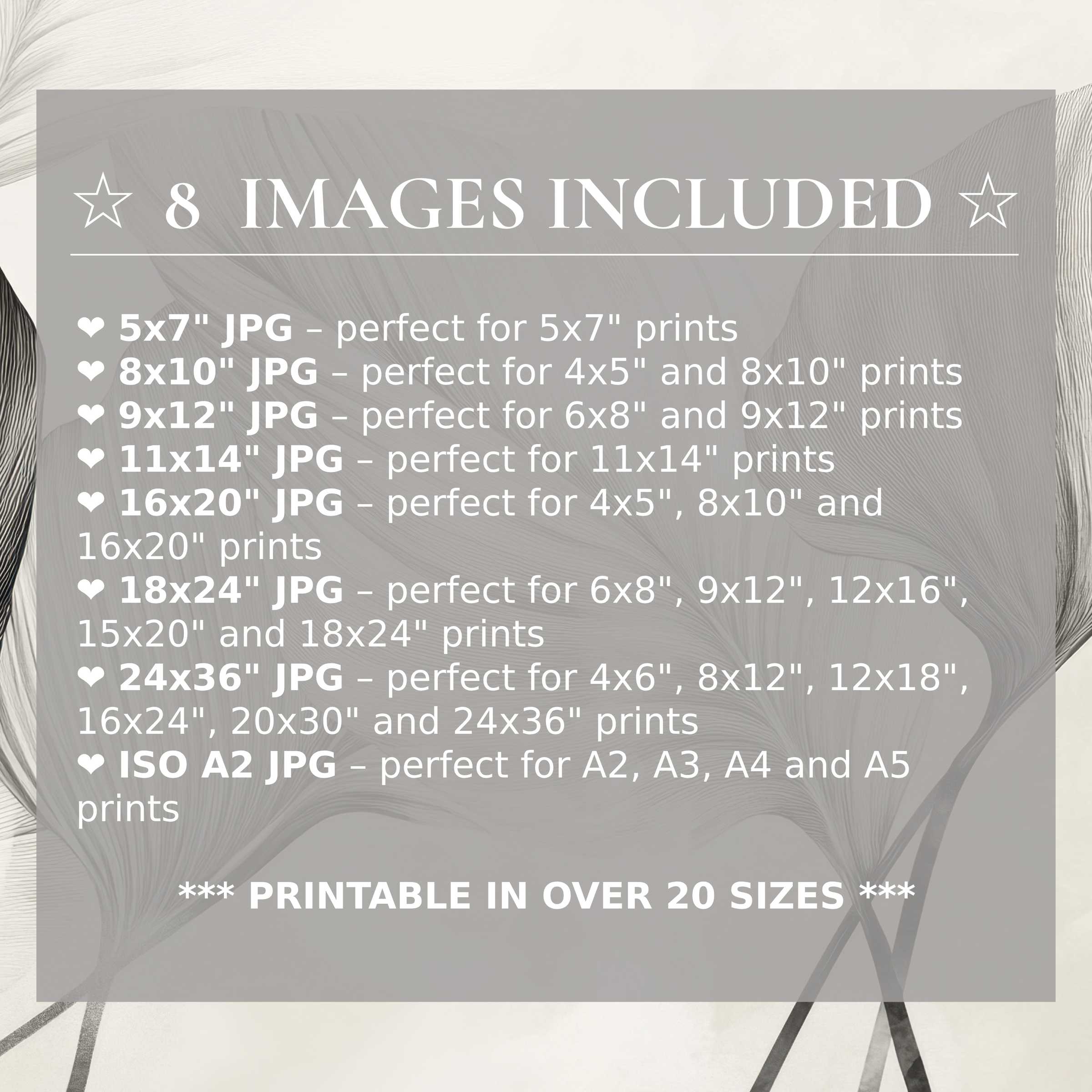 Neutral digital print radiates calming taupe and soft charcoal tones, included in 8 high-quality sizes to elevate modern interiors with versatile luxury