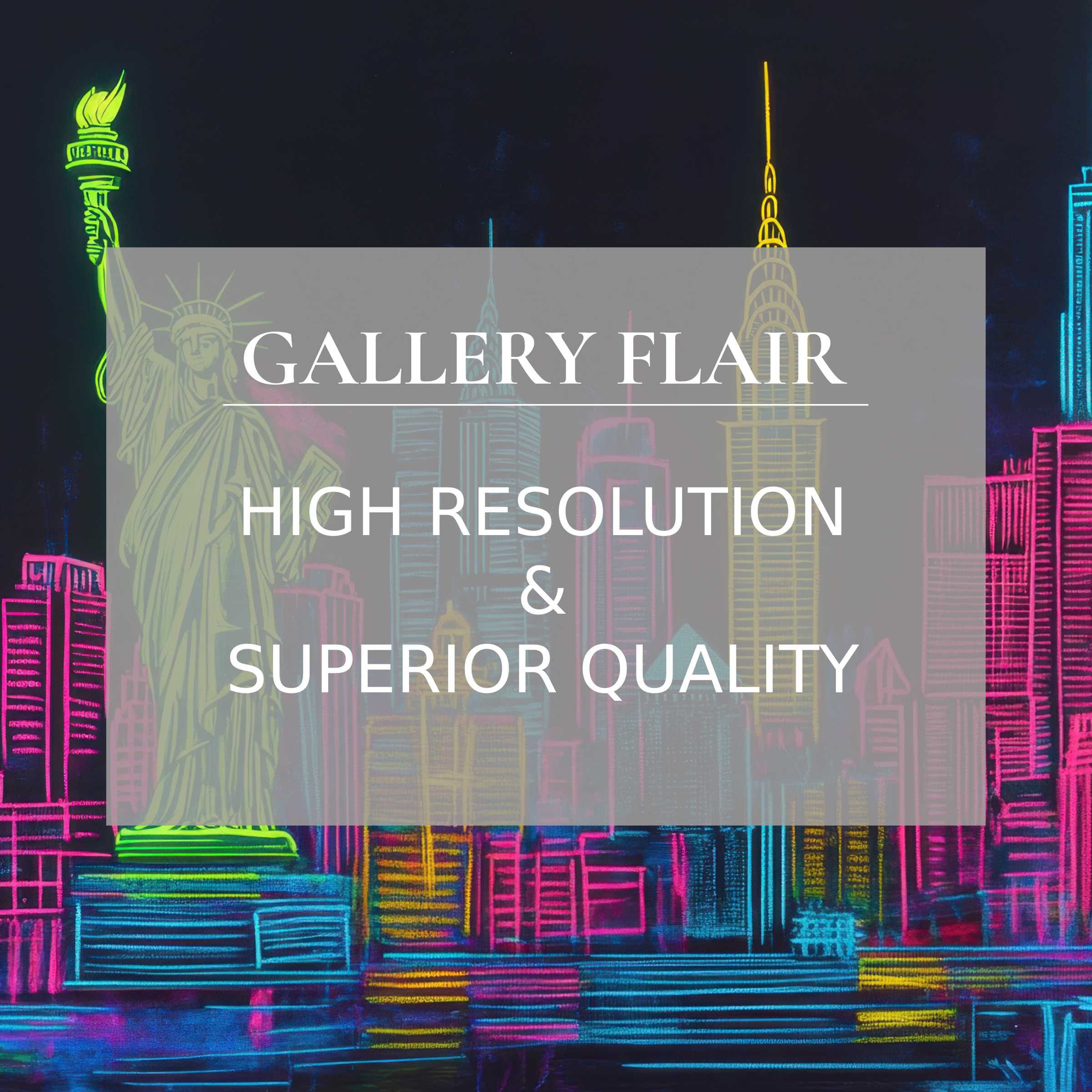 Vibrant pop art printable art capturing New York's skyline with radiant neon hues, adding bold energy and premium detail to modern interiors