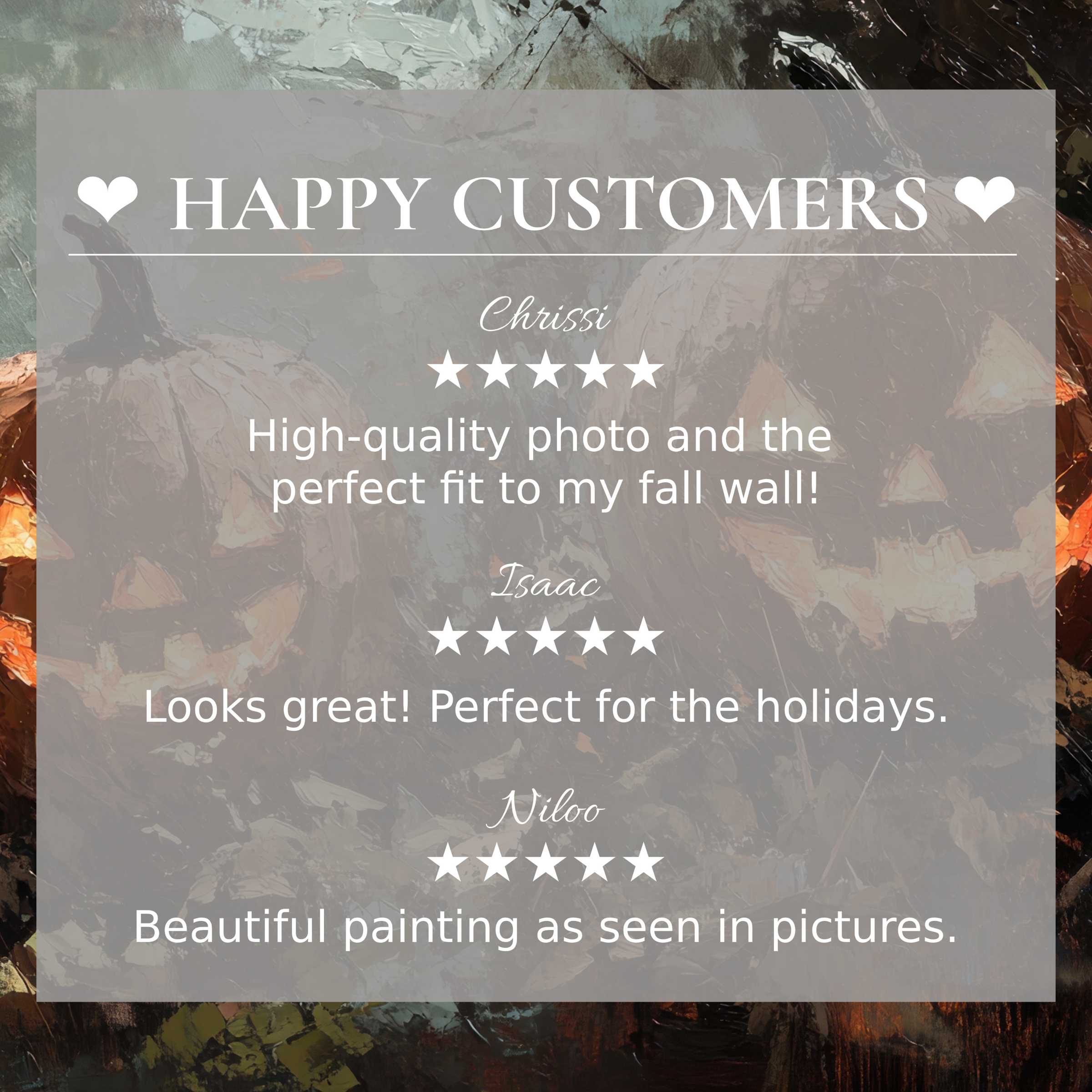 Refined halloween art for Frame TV with abstract pumpkin hues; happy customer reviews build trust and highlight elegant design