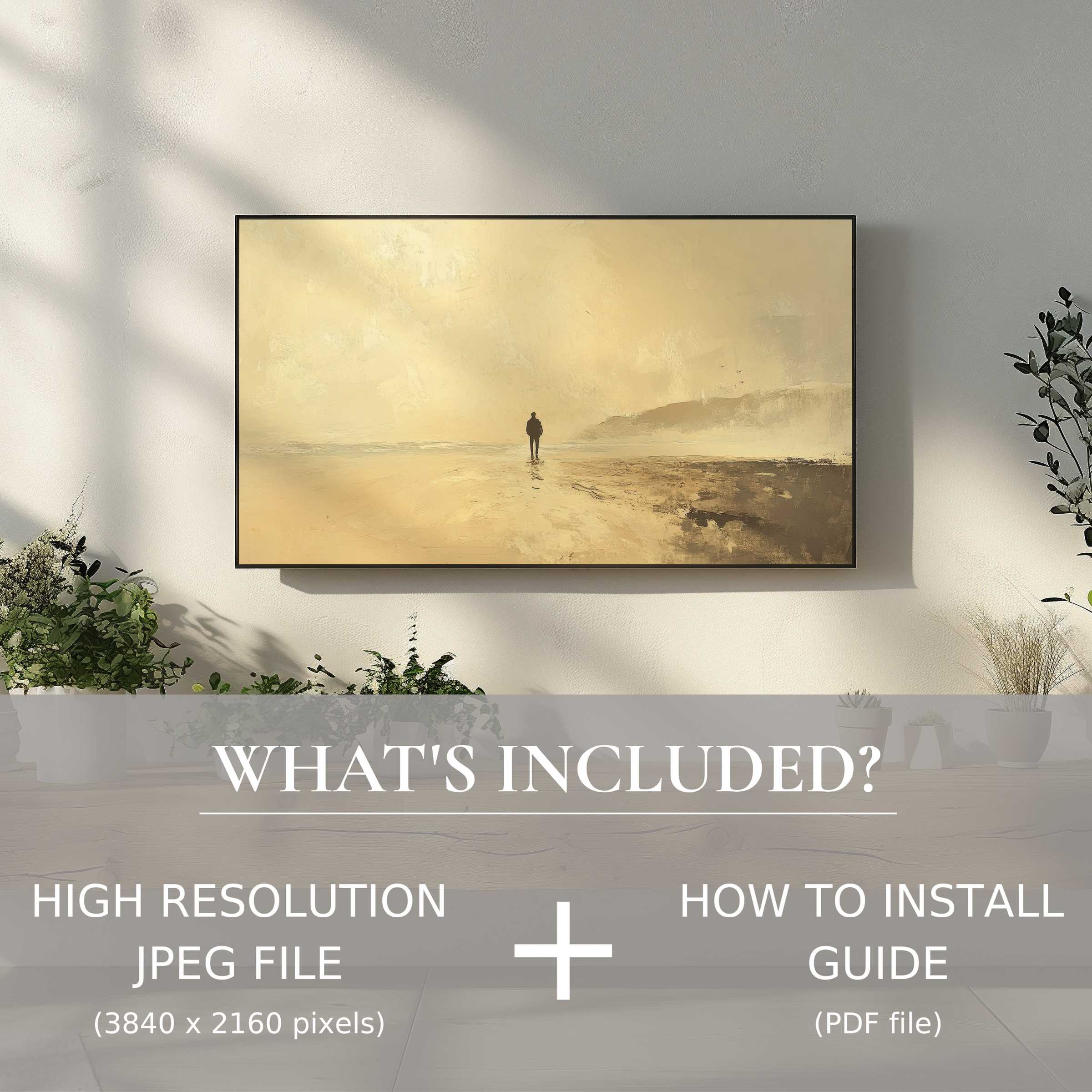 Elegant summer digital TV art download enhances serene living spaces with easy digital use and refined coastal ambiance