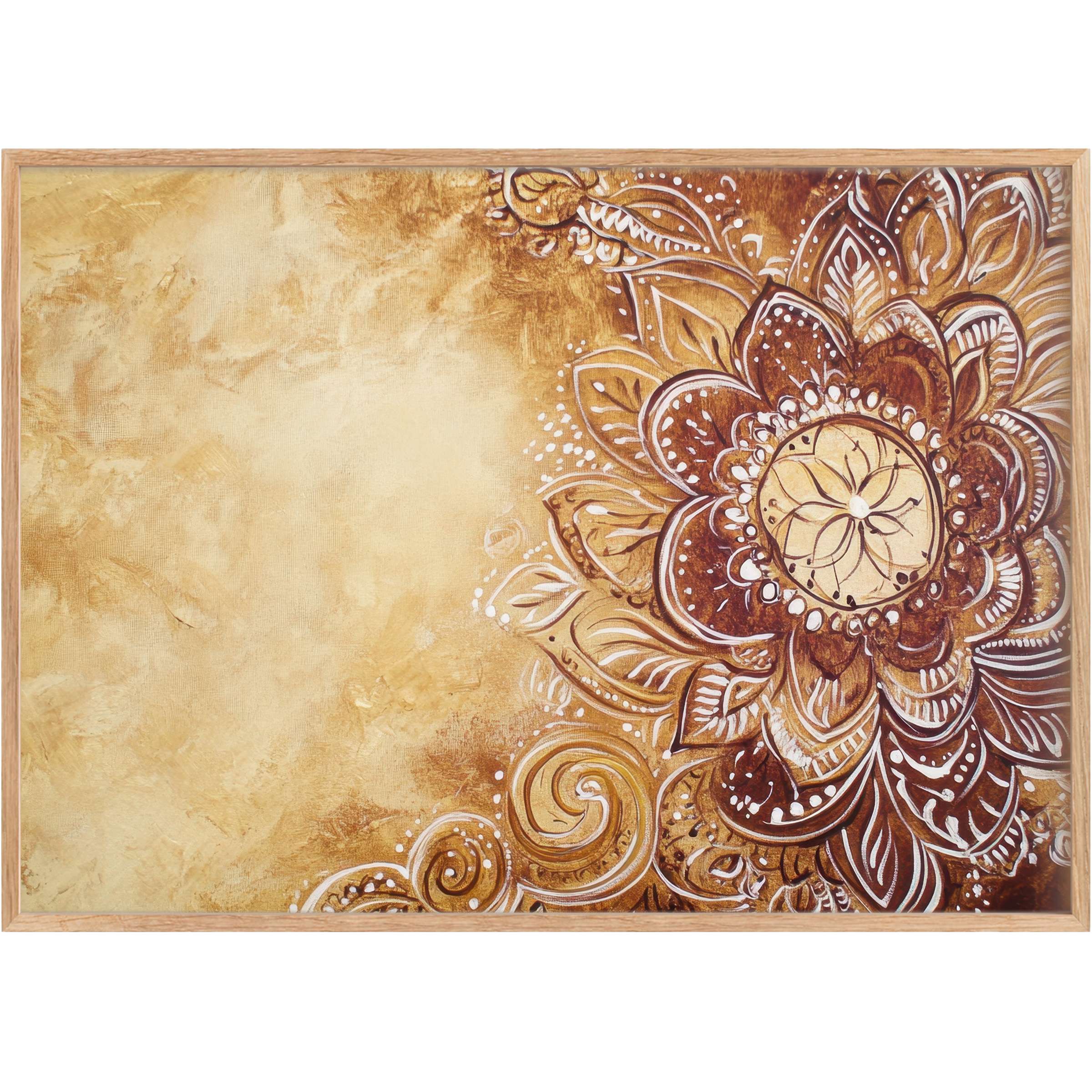 Warm earth tones and intricate patterns create radiant boho printable wall art, infusing spaces with cozy, elegant charm