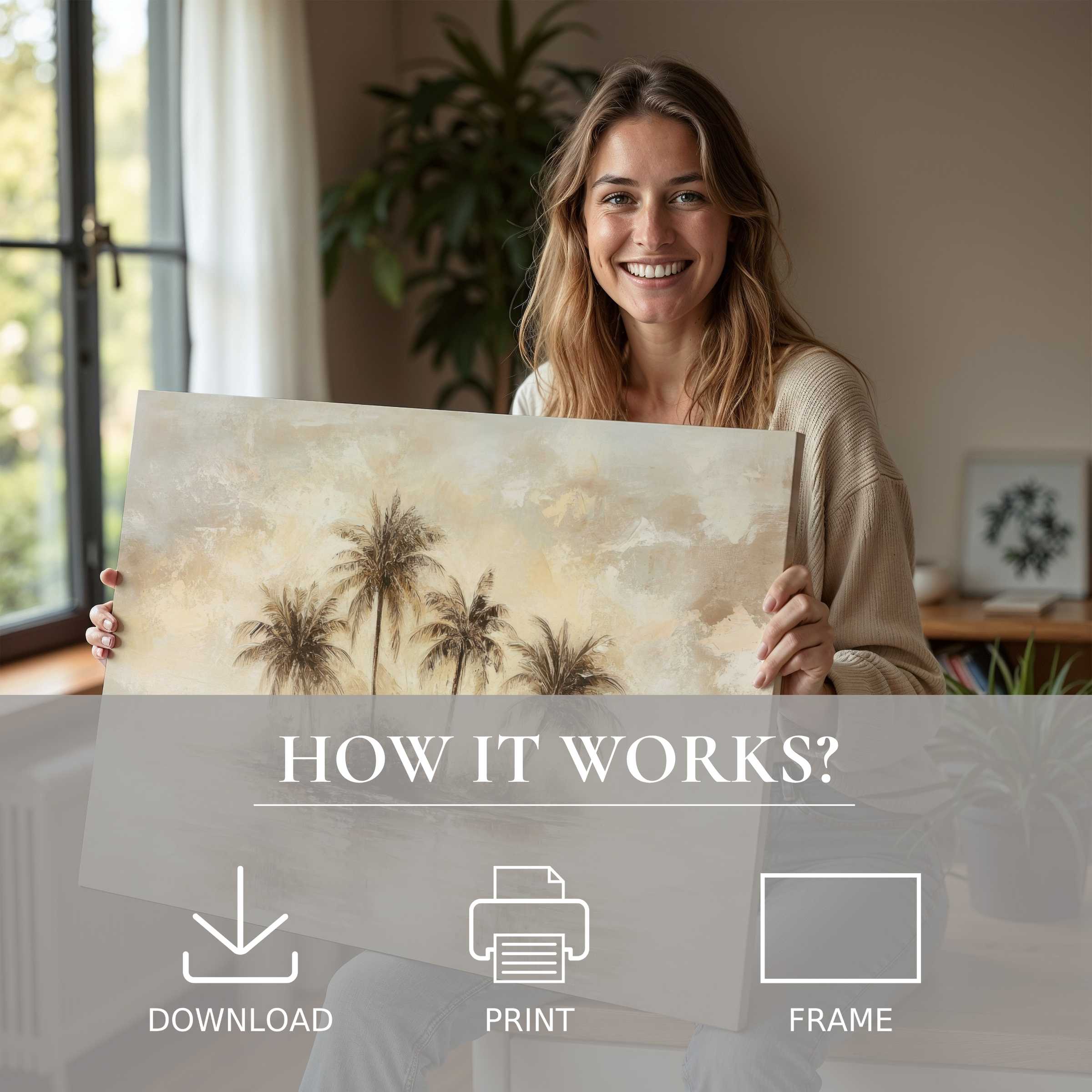 A radiant moment of connection and joy with vintage digital art print, bringing timeless warmth and effortless elegance into a modern home