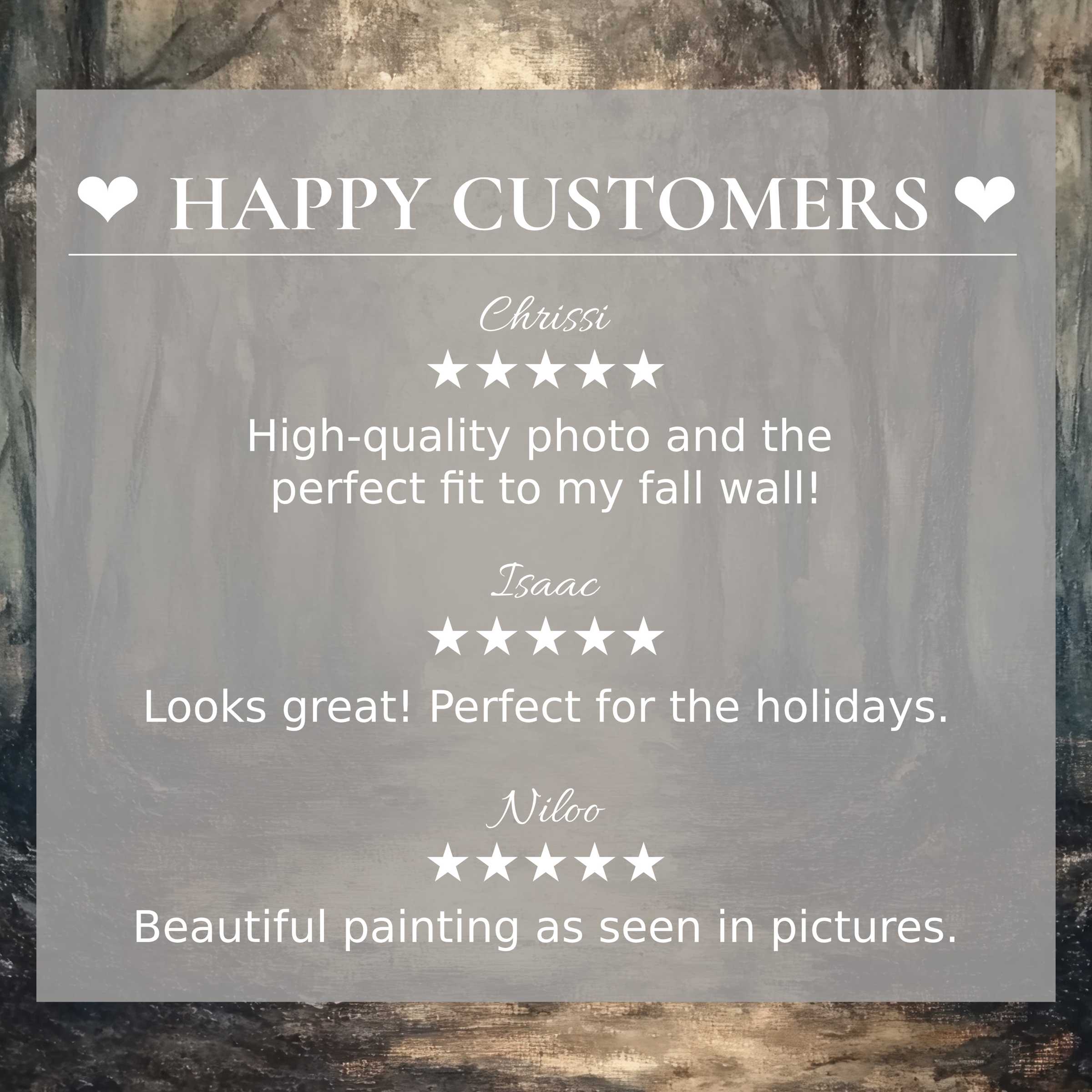 Elegant halloween art for Frame TV with muted abstract background; happy customer reviews inspire trust and style appeal