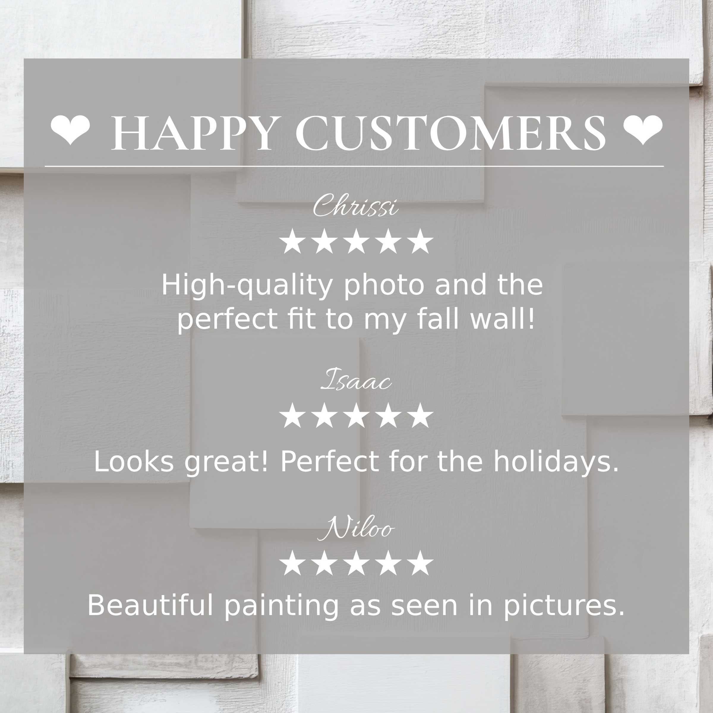 Neutral art for Frame TV with textured white background; happy customer reviews build trust and showcase elegance