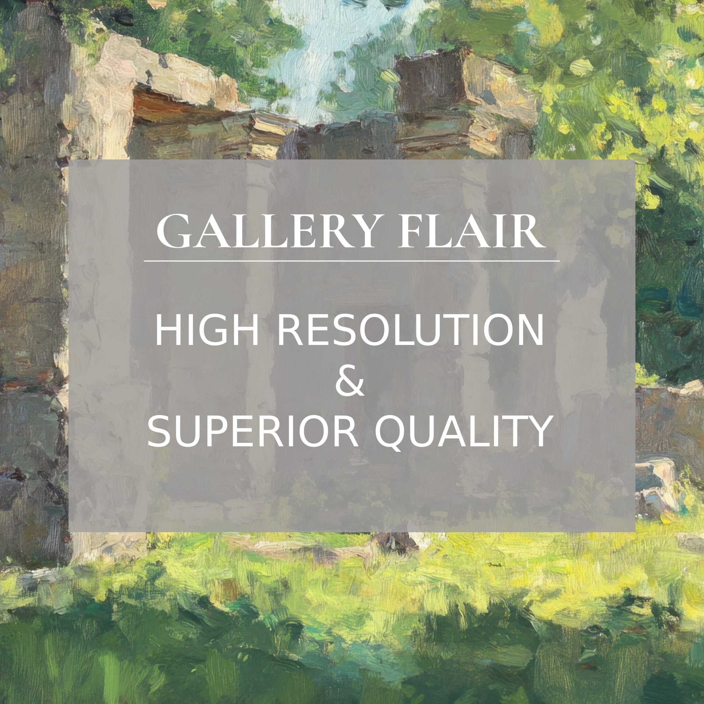 Lush vintage printable art capturing serene ruins bathed in sunlight, crafted with exquisite detail to elevate modern interiors