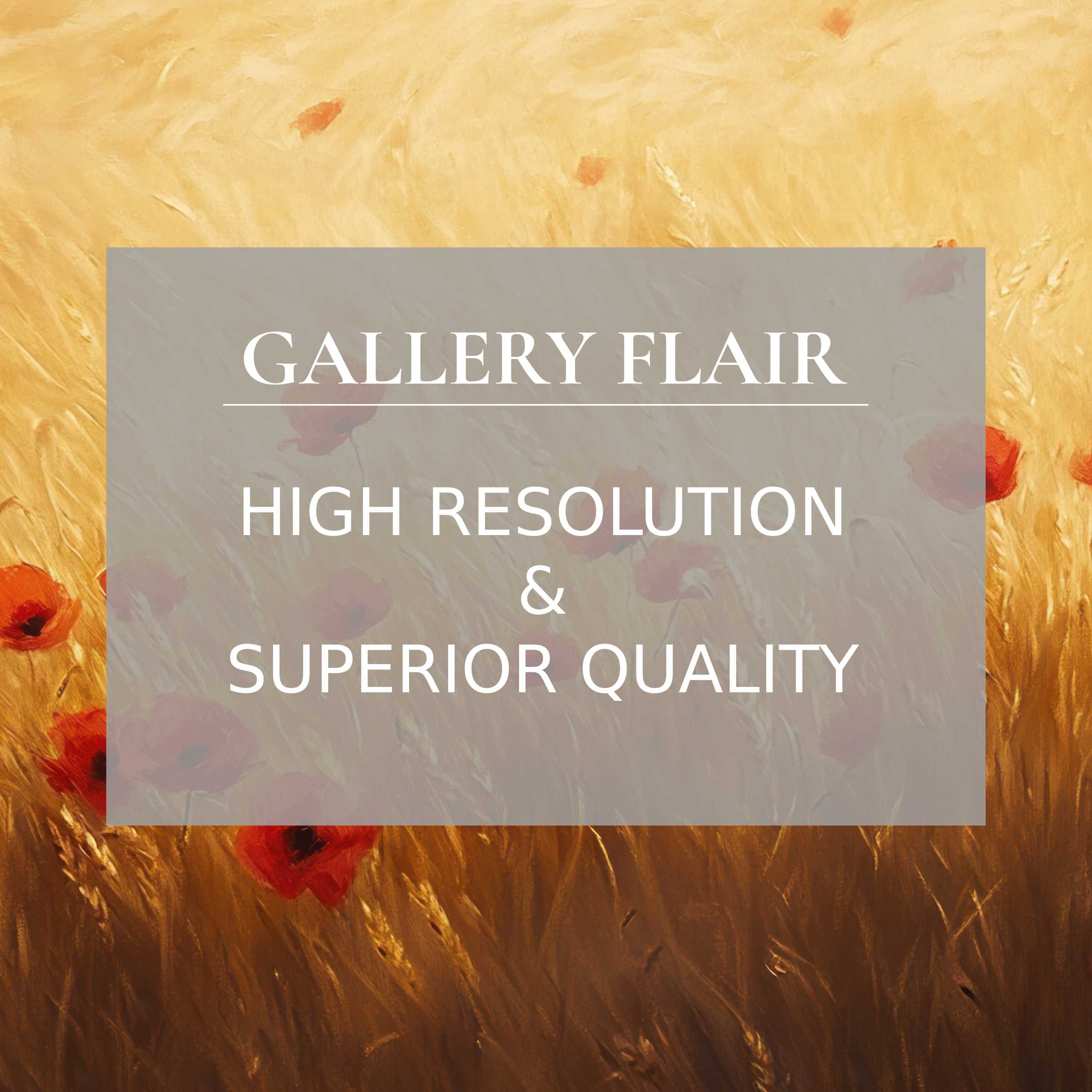 Radiant floral printable art with delicate poppies and golden fields, enhancing modern interiors with refined texture and calming elegance