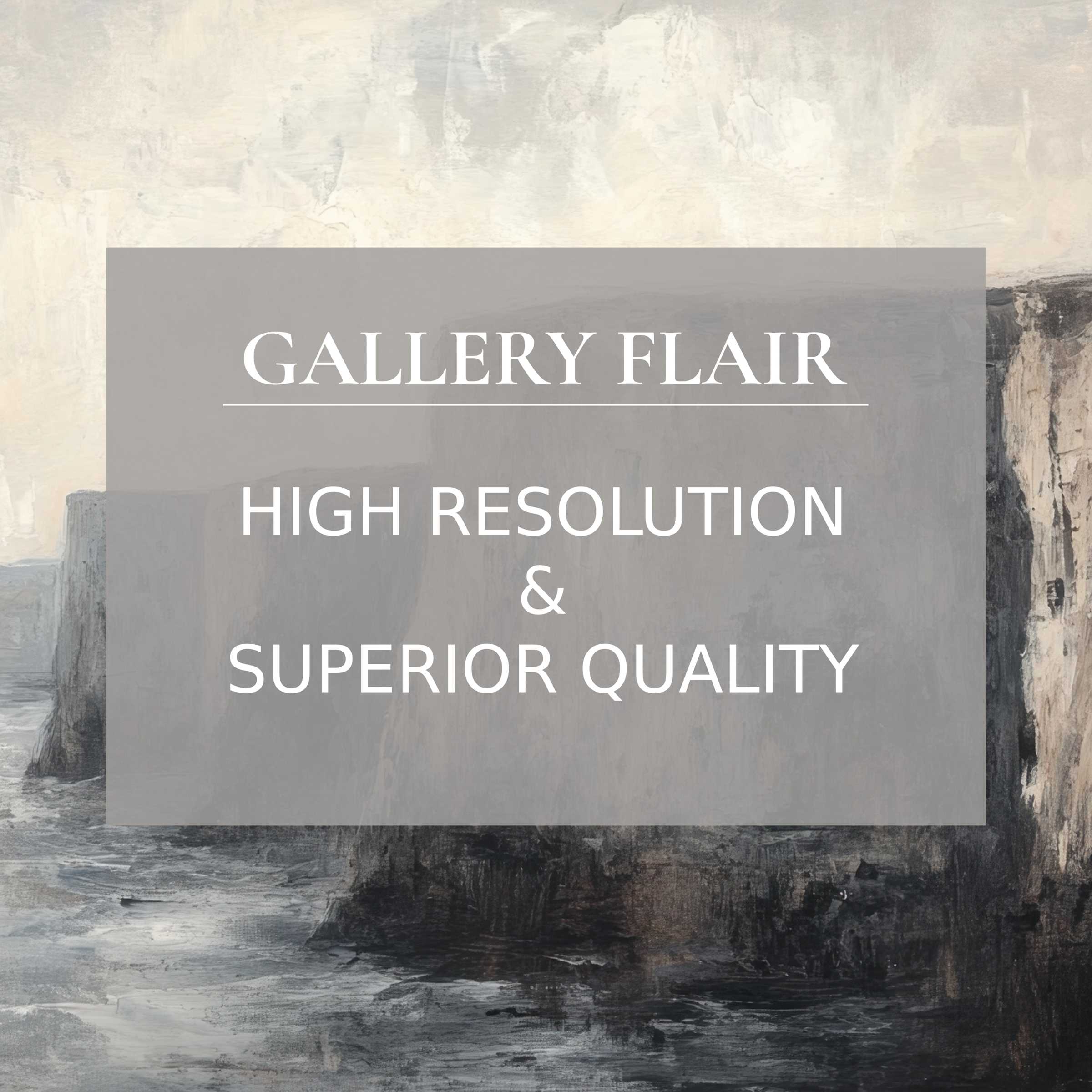 Subtle textured seascape with muted tones, elegant brushwork, and clear detail for a vintage Frame TV picture