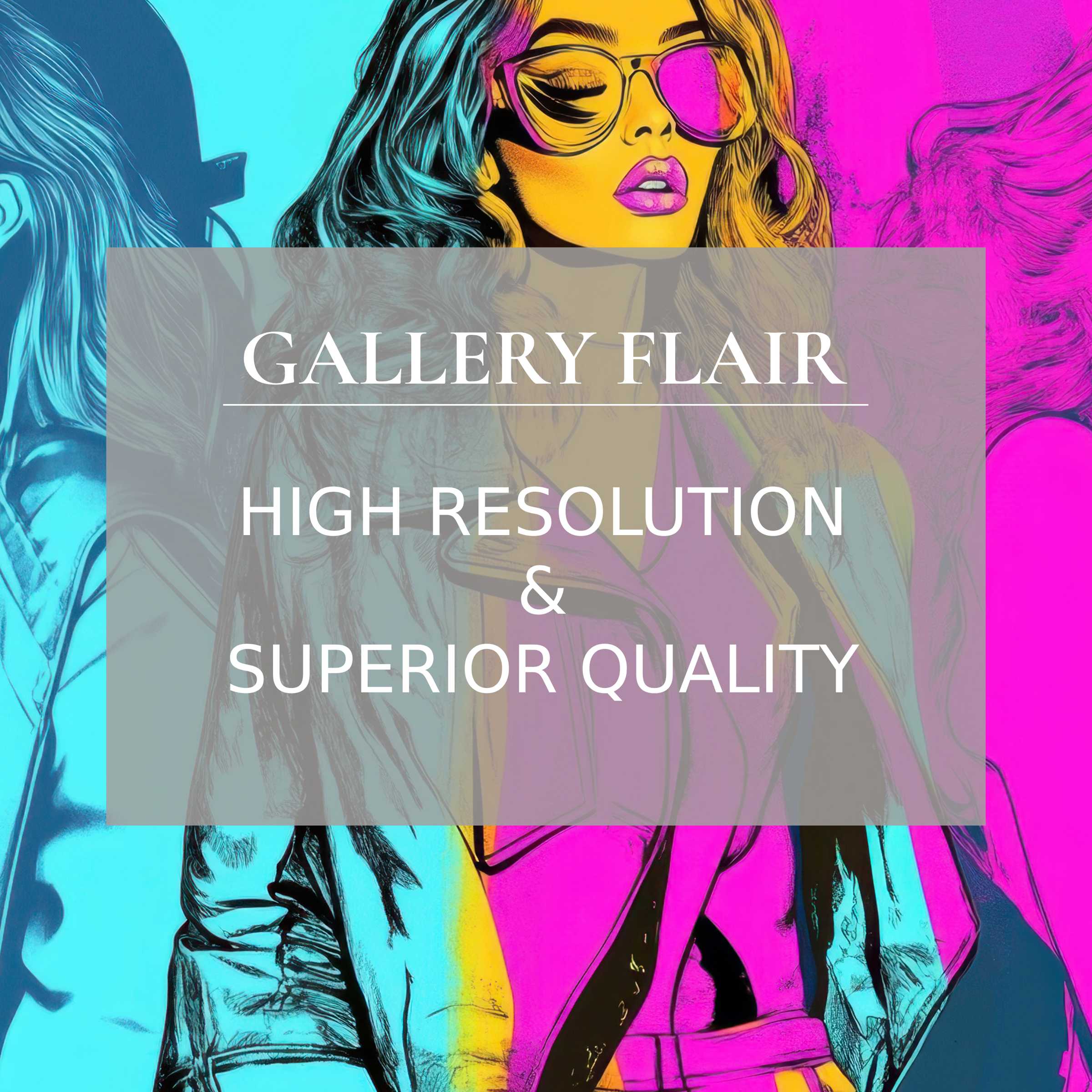 Vibrant pop art Frame TV picture with sharp contours, rich color contrast, and modern high-resolution elegance