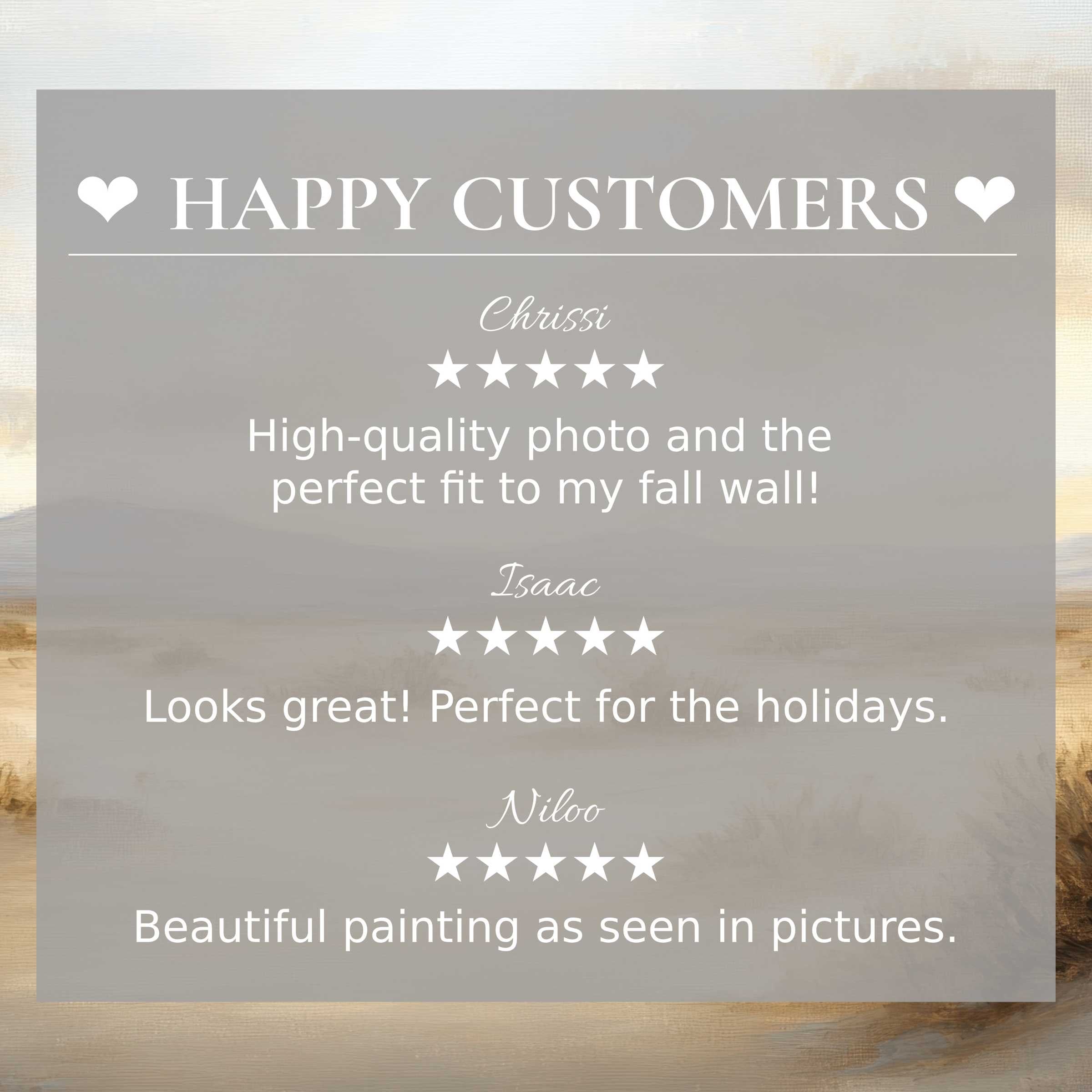 Elegant landscape art for Frame TV with abstract sunset hues, inspiring trust through positive reviews from happy customers